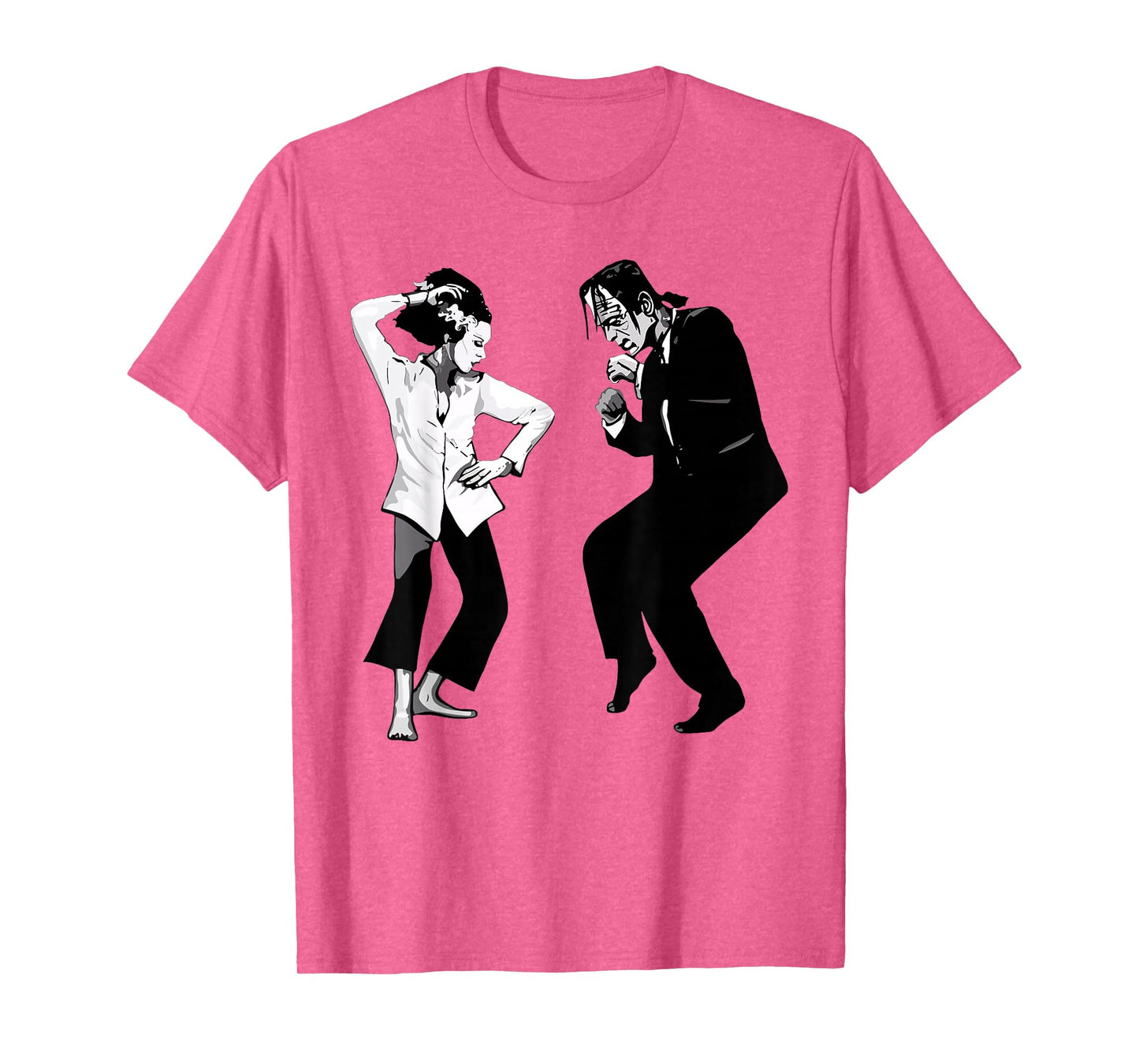 Retro Funny Frankenstein Monster and Bride Dancing Halloween T-Shirt