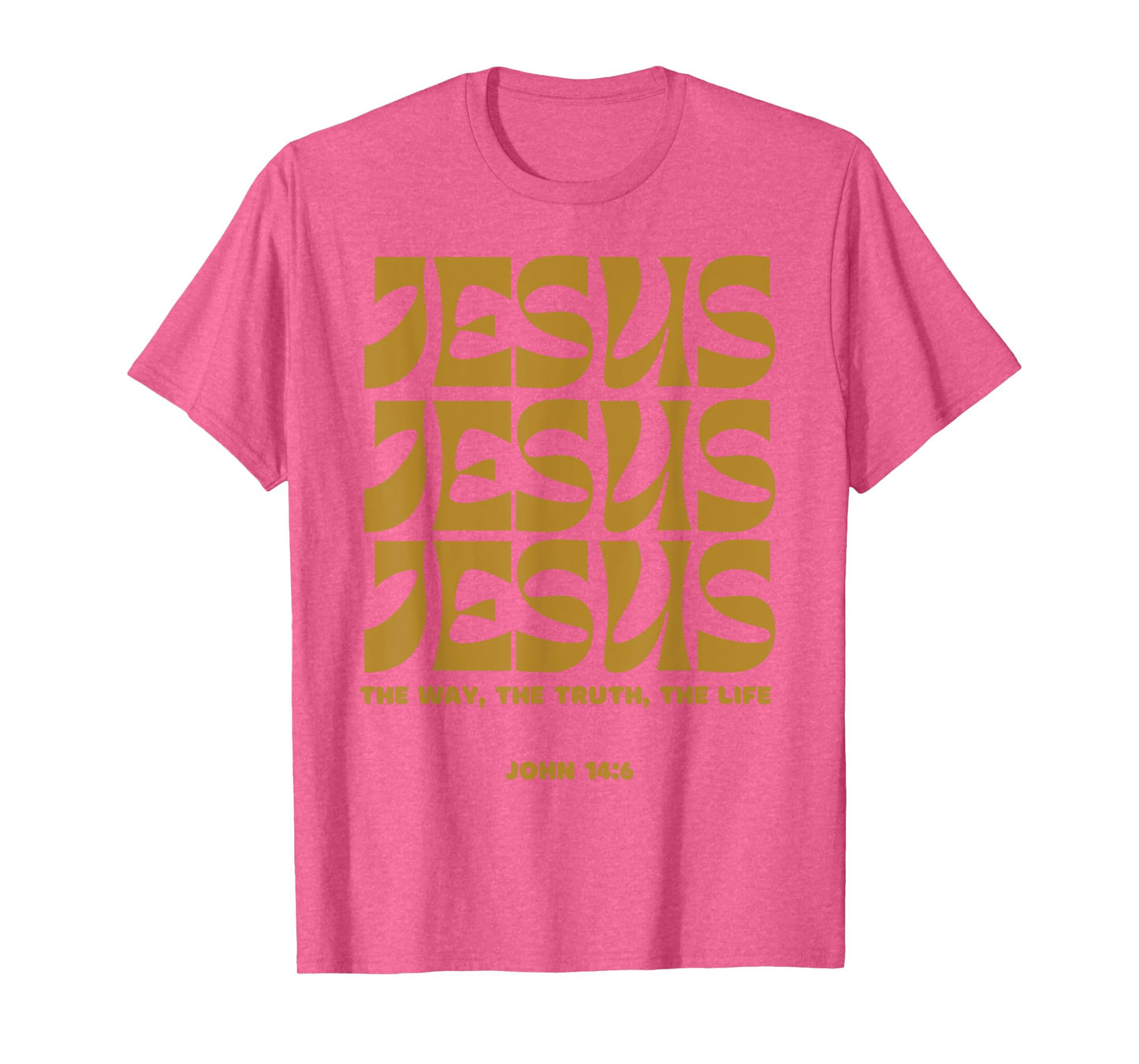 Christian Gift Gold Jesus The Way Truth Life Aesthetic Boho T-Shirt