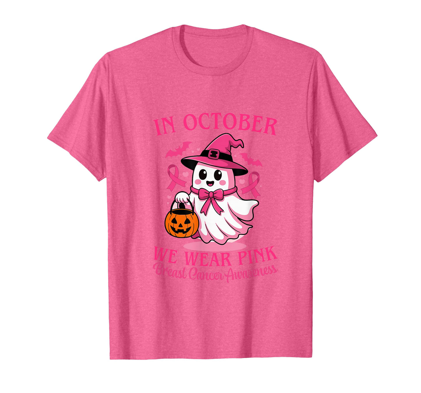 in October We Wear Pink Breast Cancer Awareness T-Shirt