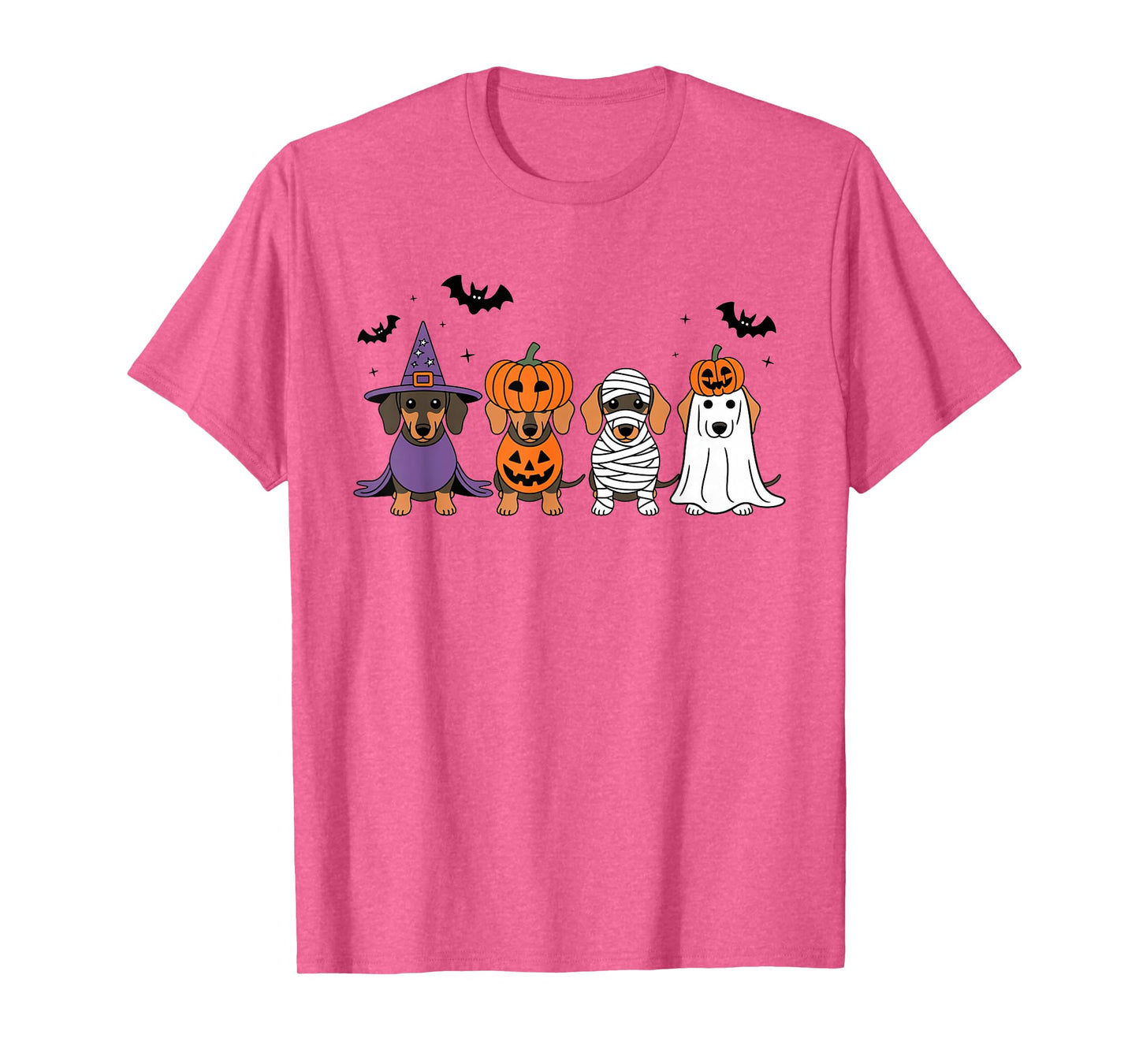 Weiner Dog Witch Happy Halloweenie Cute Halloween Dachshund T-Shirt