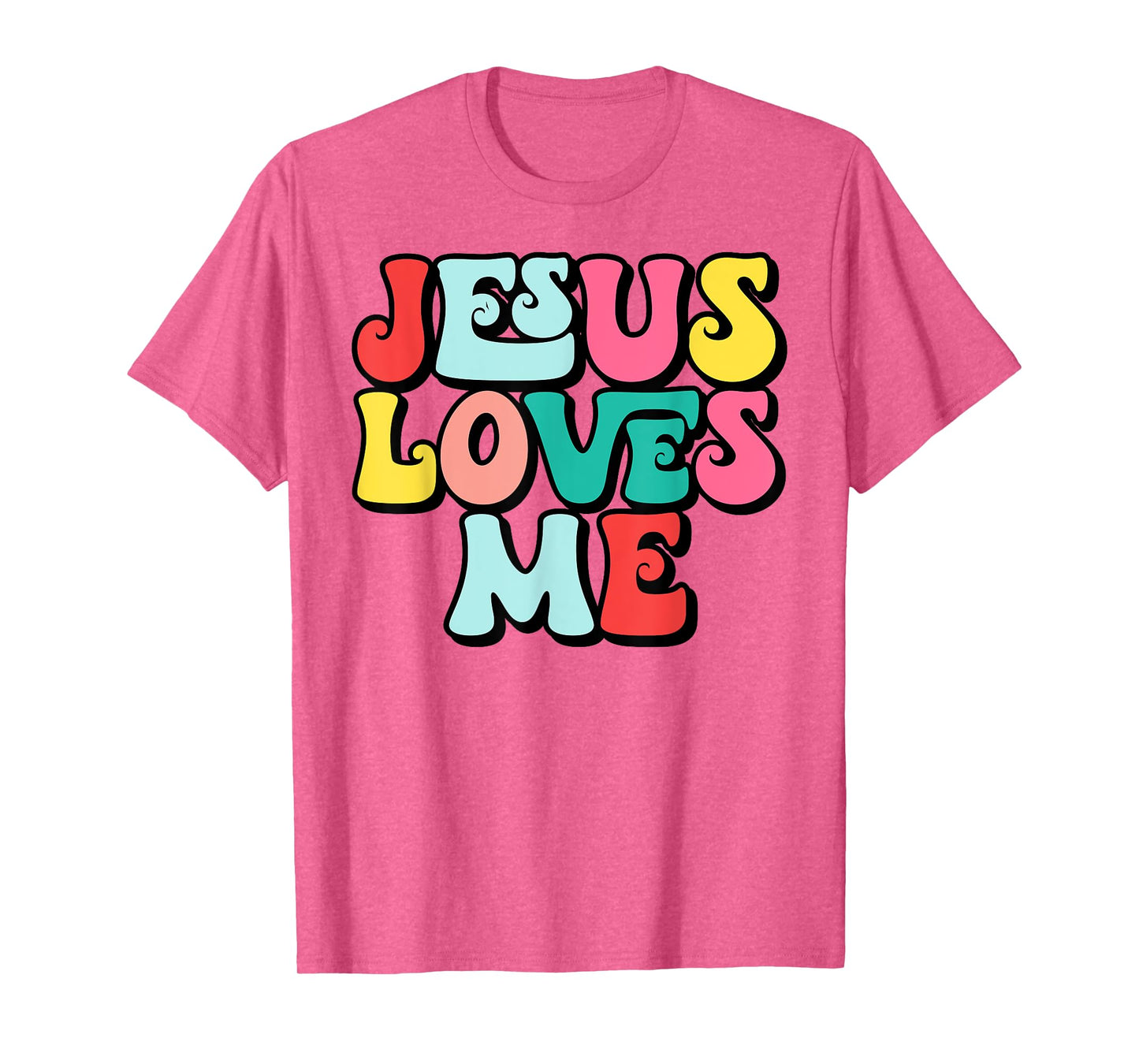 Jesus Loves Me Retro Vintage Groovy Style Men Womens T-Shirt