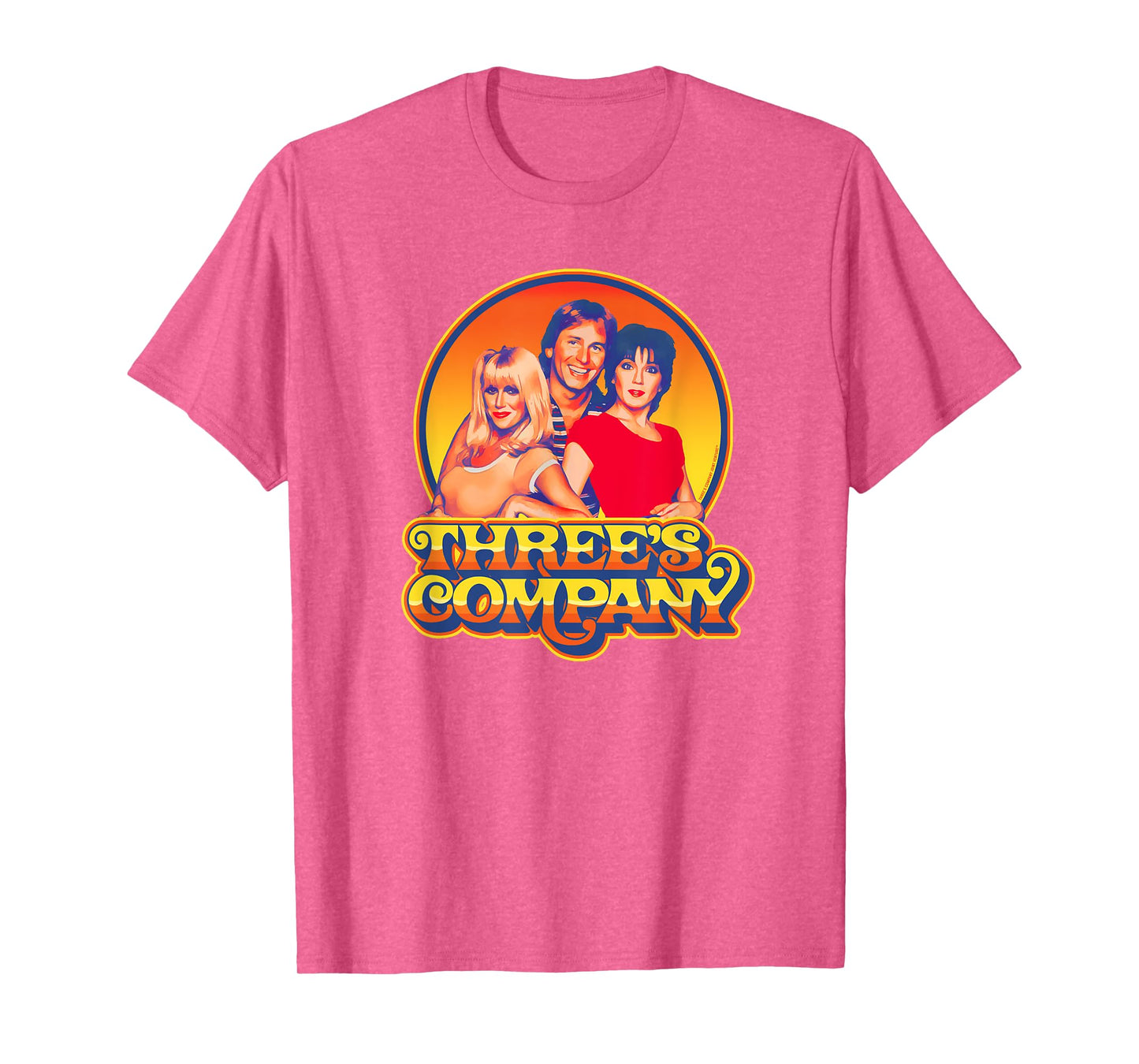 Three's Company 1980's Sunset Retro Jack Jan & Chrissy T-Shirt