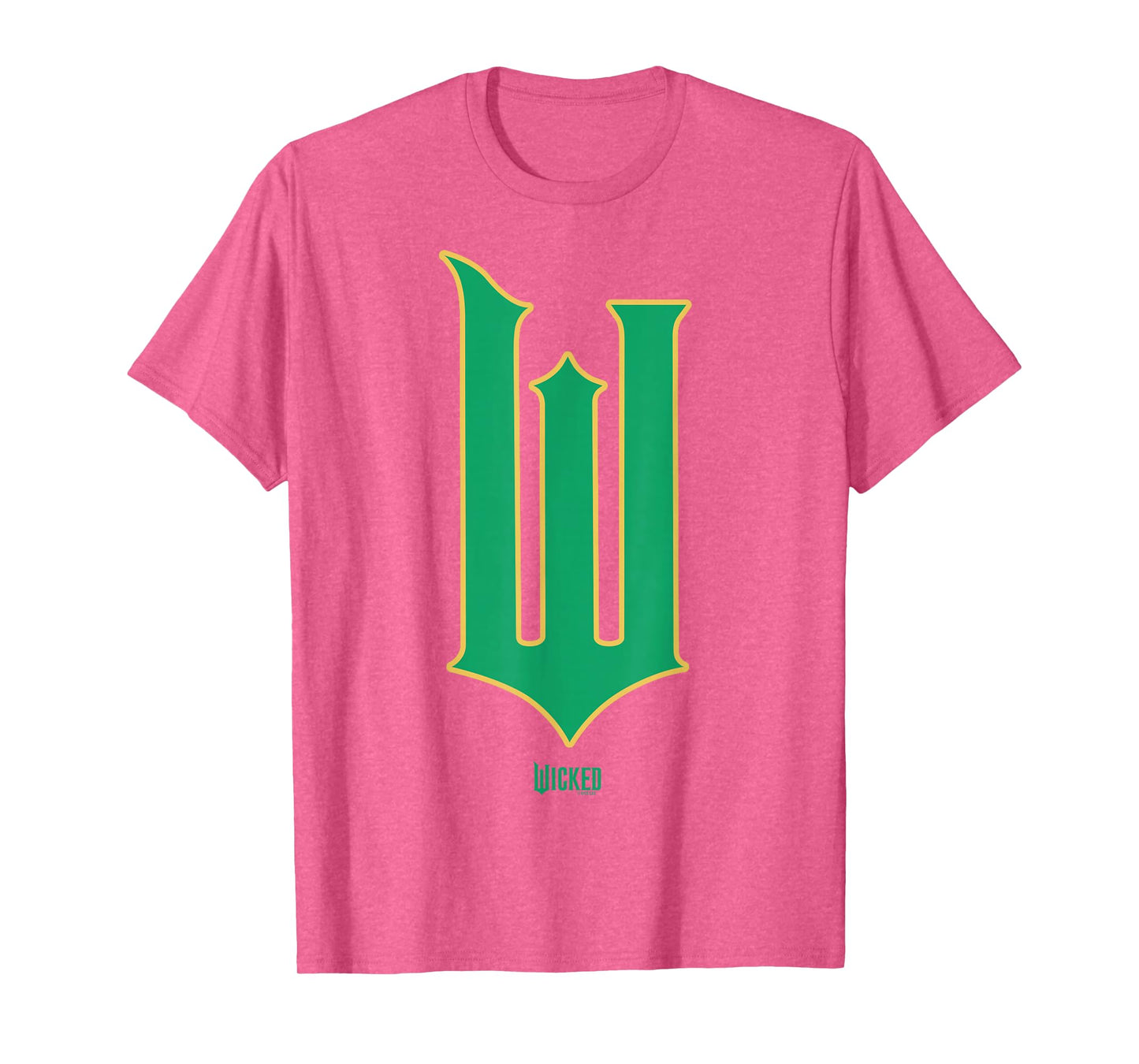 Wicked Movie W Logo Green Goes Good With Pink T-Shirt