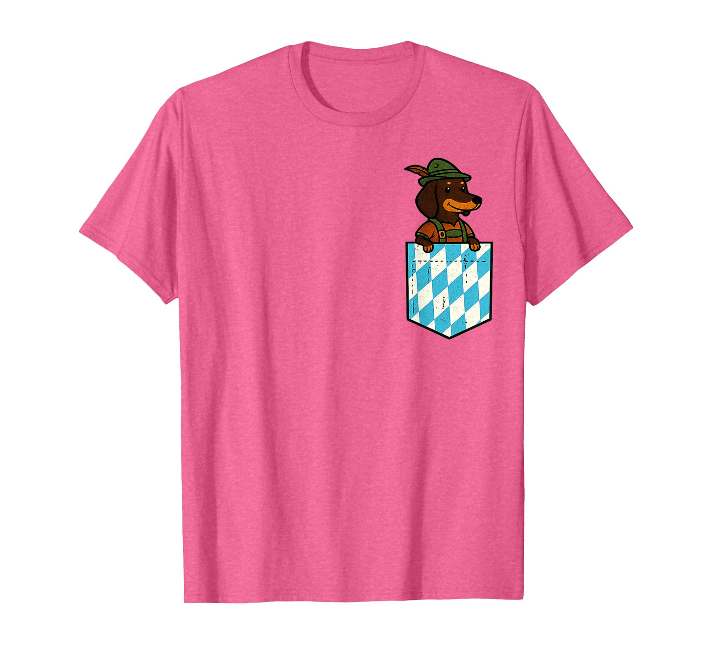 Oktoberfest Bavaria Flag Pocket Dachshund Funny Oktoberfest T-Shirt