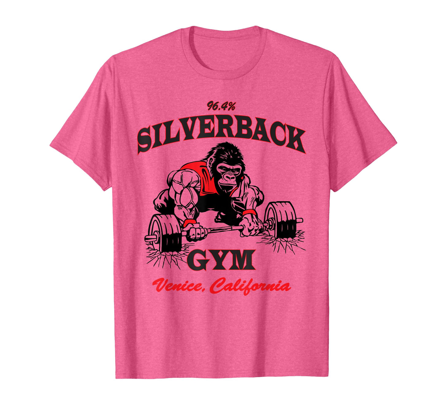 96.4% Silverback gym apparel, body building, gym Venice retr T-Shirt