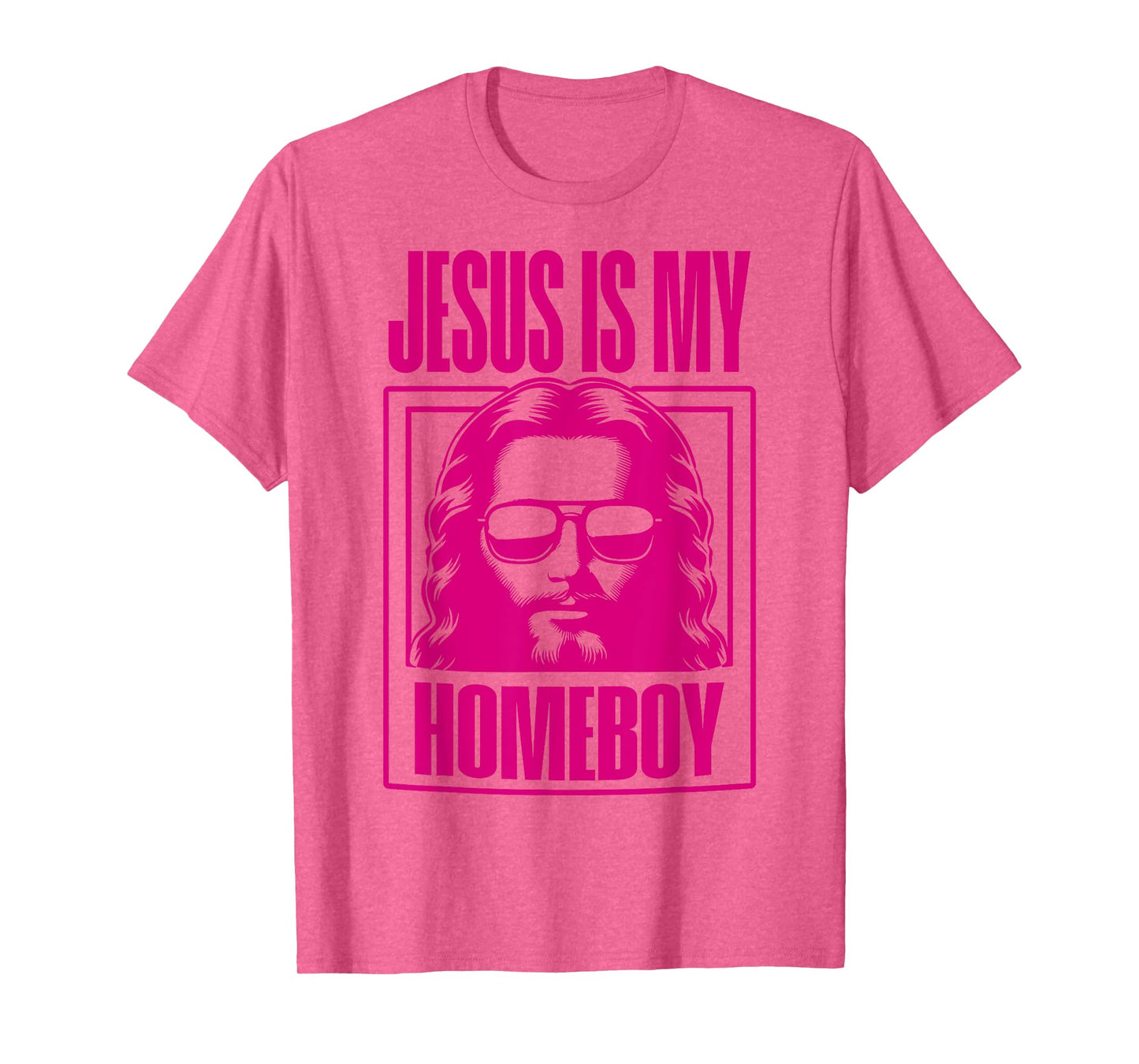 Cool Christian Faith Apparel Jesus Is My Homeboy Unisex-Adult Christian Theme T-Shirt Blue Small Modern Printed Round Neck Short Sleeve T-Shirt