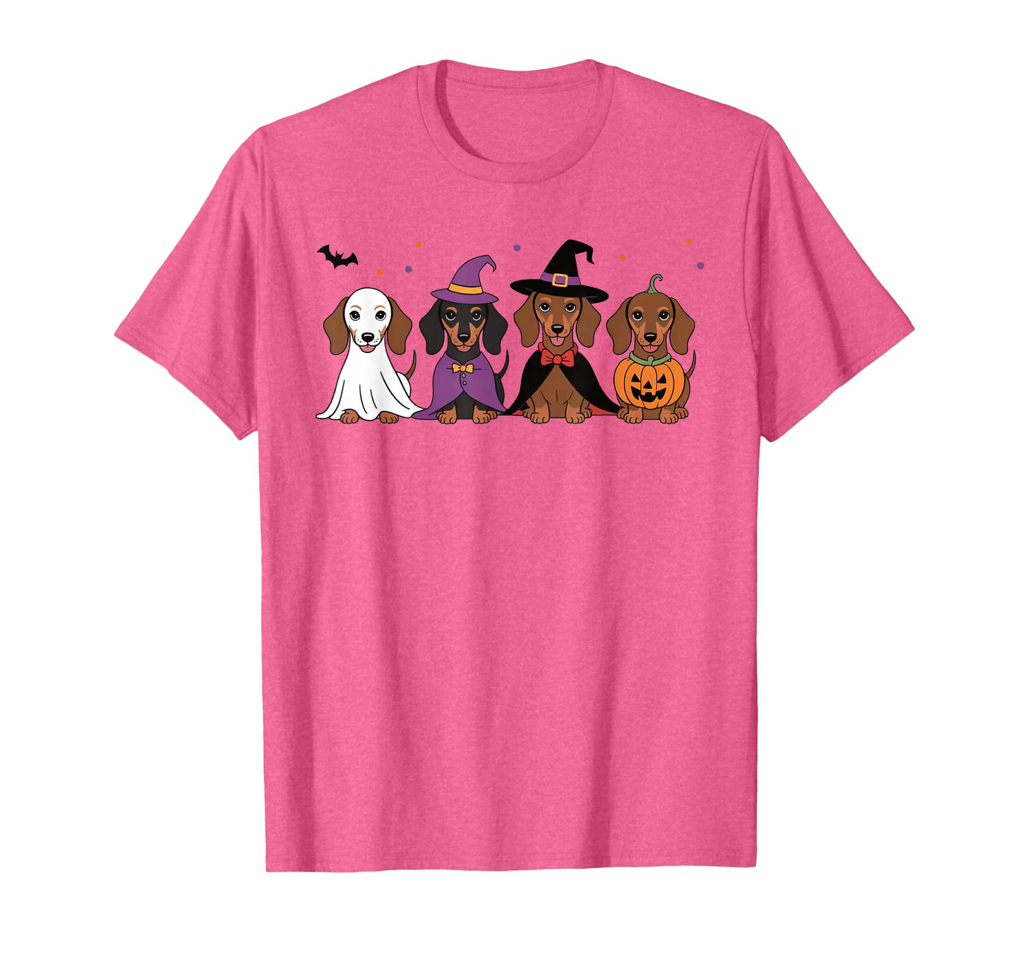 Weiner Dog Witch Happy Halloweenie Cute Halloween Dachshund T-Shirt