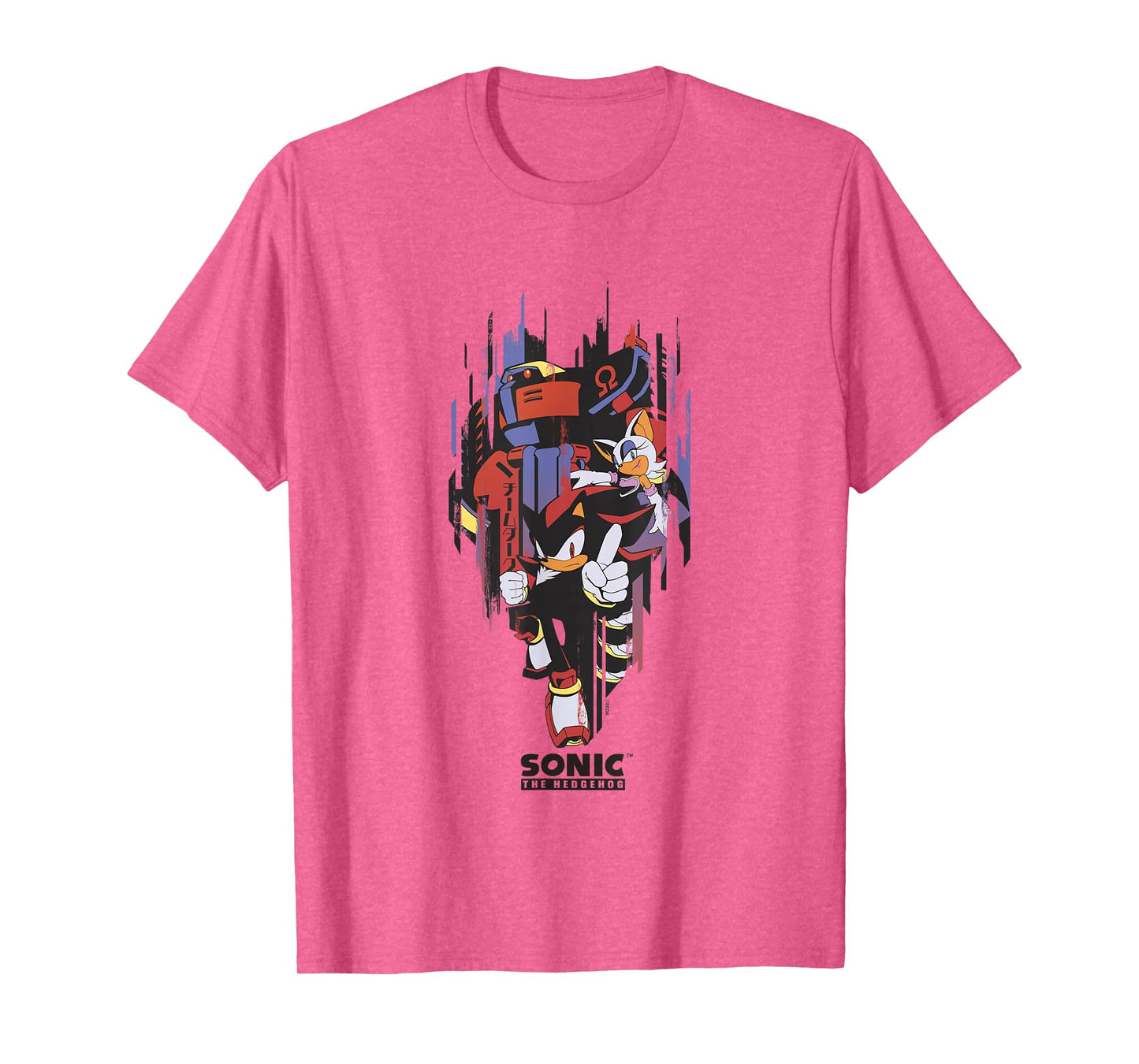 Sonic The Hedgehog Omega Rouge & Shadow Teamup T-Shirt