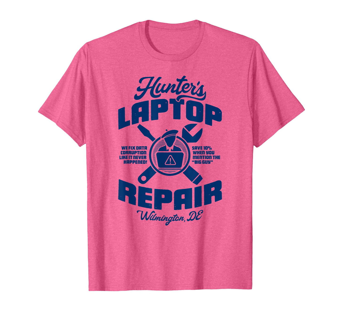 HUNTER'S LAPTOP REPAIR - parody shop politics conservative T-Shirt