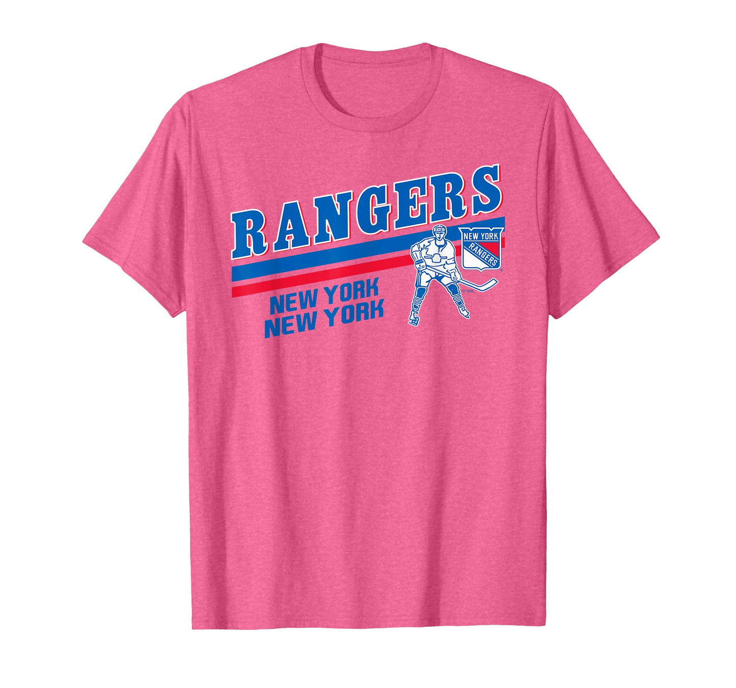 New York Rangers Officially Licensed Grey T-Shirt, Small, Unisex-Adults, NHL Fans, Short Sleeve, Modern, Crew Neck, Polyester