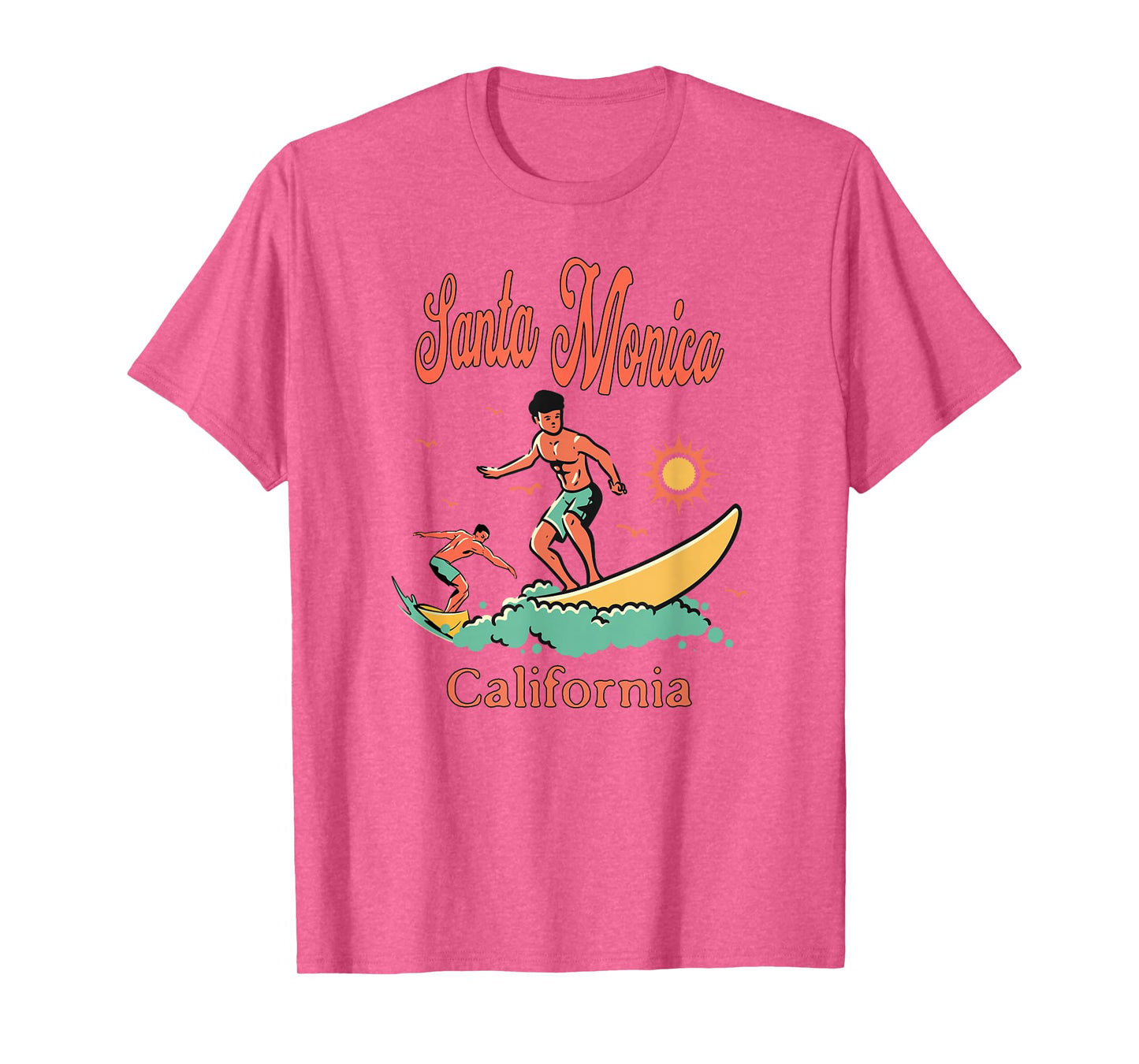 California Santa Monica CA Surfer Surfing Beach Vacation T-Shirt
