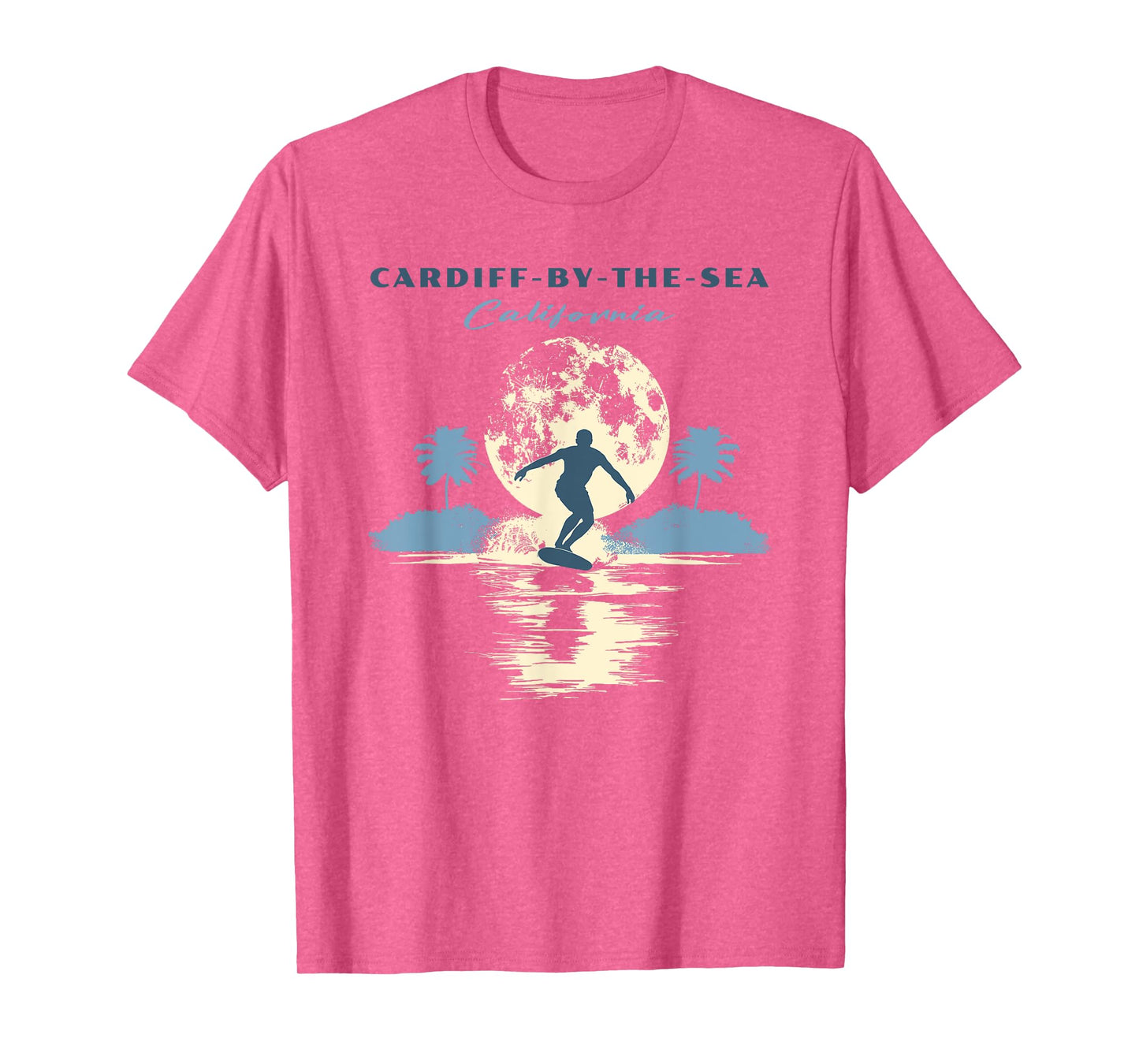 Cardiff-by-the-Sea Beach Retro Vintage Surf T-Shirt for Men Women Kids