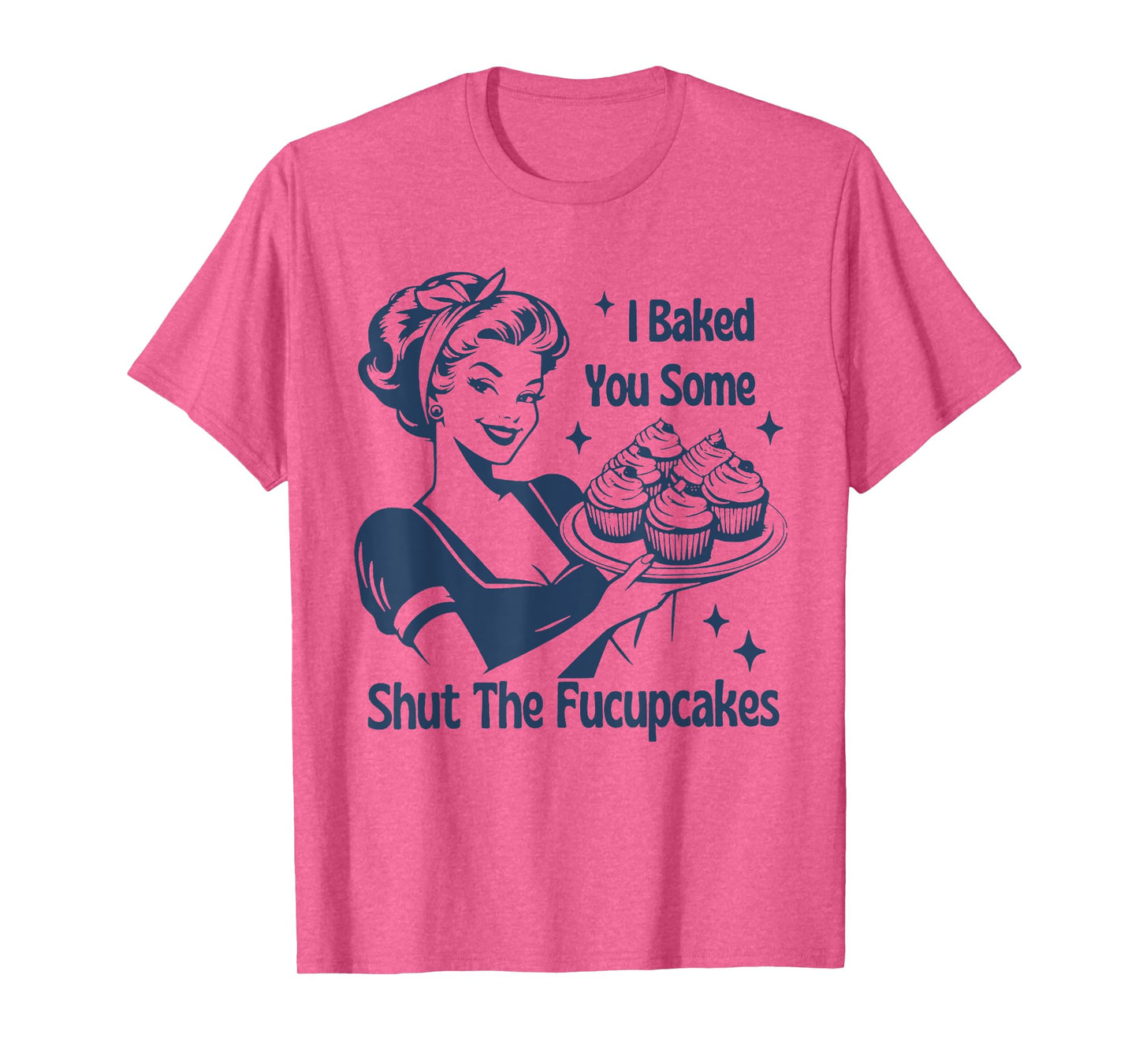 Funny Baking Tee Shut The Cupcakes Retro Baker T-Shirt