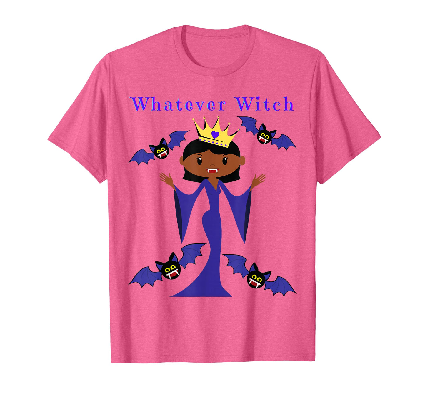 Funny Halloween Melanin Vampire Queen Black Whatever Witch T-Shirt