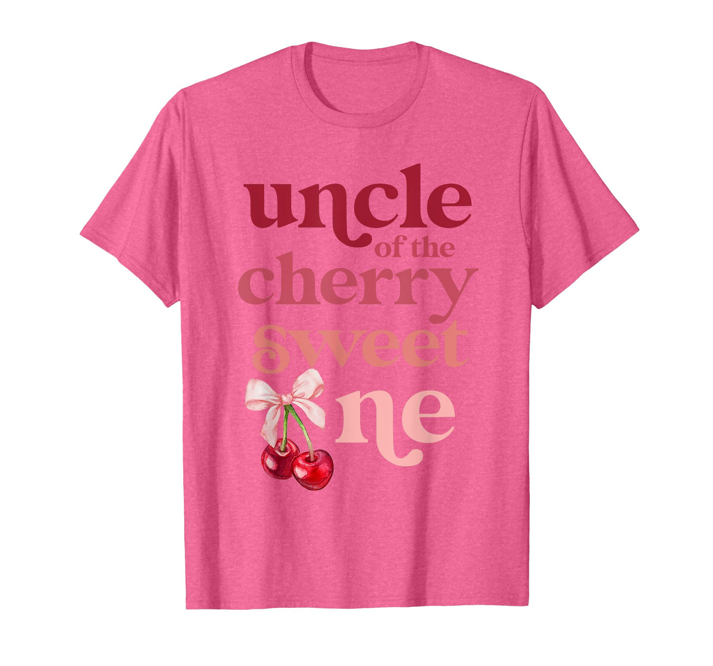 Uncle of the Cherry Sweet One Coquette First Birthday 1st T-Shirt