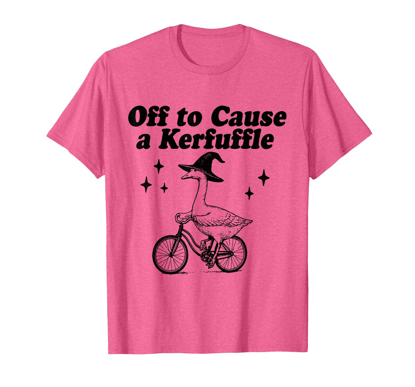 Sarcastic Humor Duck Riding Bike Funny Duck Meme Adults T-Shirt