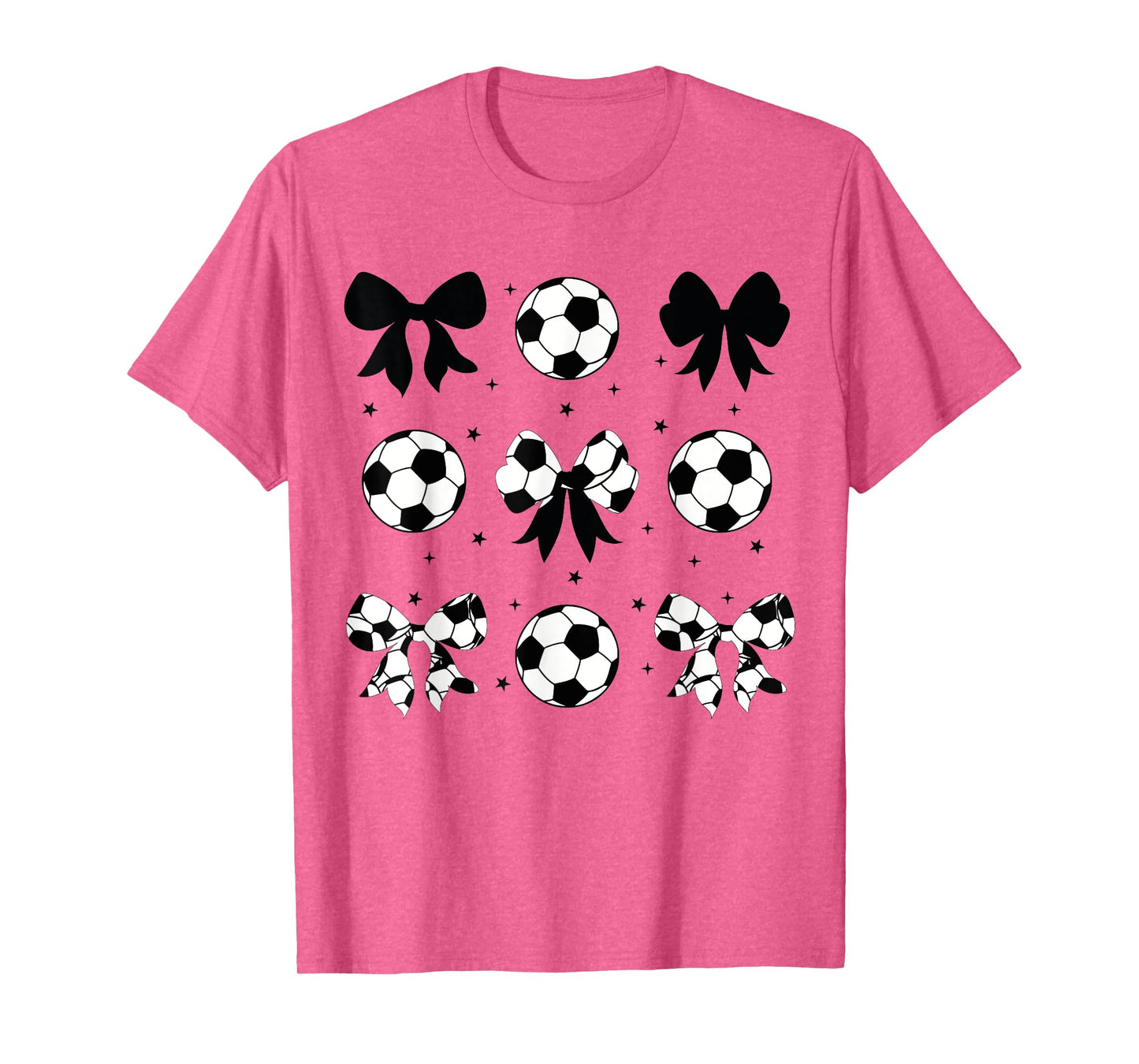 Vintage Coquette Soccer Bow Cheer Soccer Mama T-Shirt