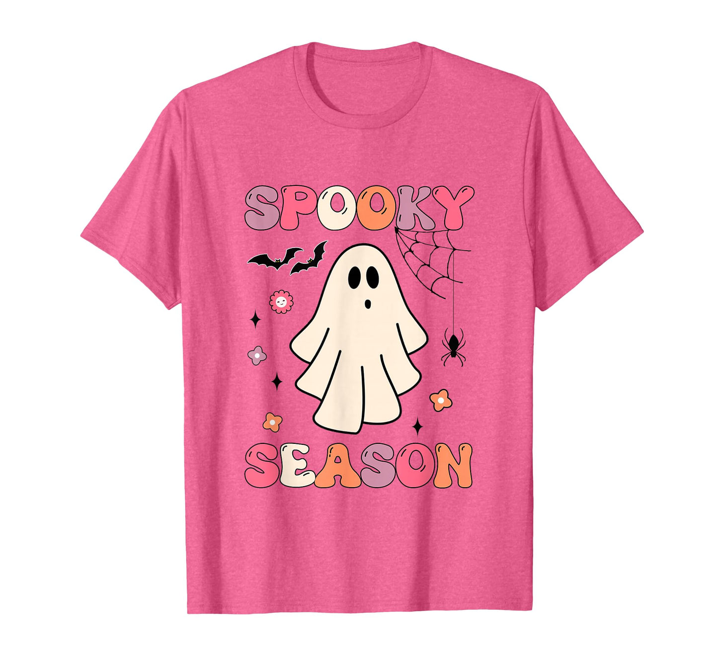 Groovy Halloween Cute Ghost Spooky Season T-Shirt