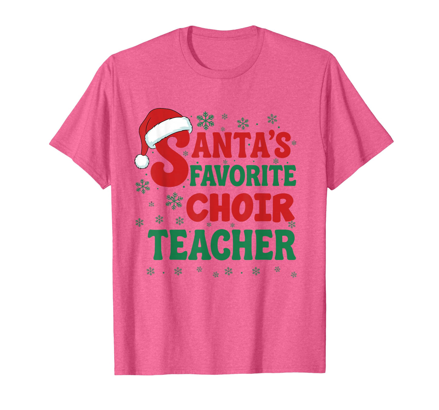 Santa's Favorite Choir Teacher Christmas Holiday Pajama T-Shirt