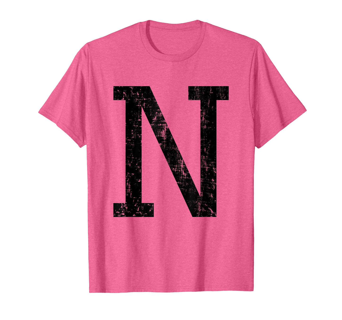 Letter N Capital Alphabet Initial School College Varsity T-Shirt