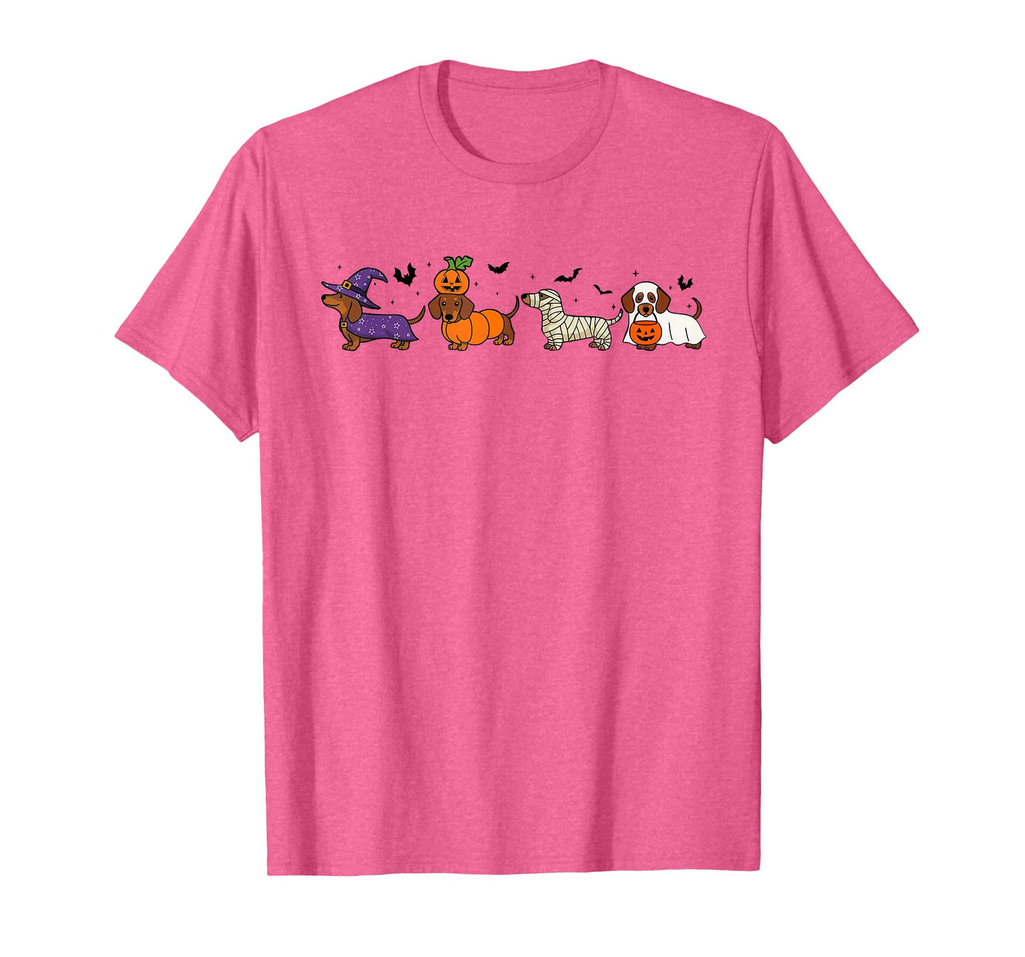 Weiner Dog Witch Happy Halloweenie Cute Halloween Dachshund T-Shirt