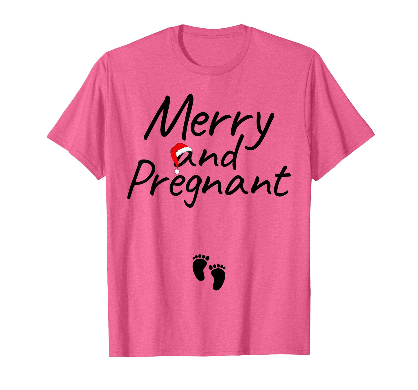 Merry and Pregnant Xmas Pregnancy Announcement Christmas T-Shirt