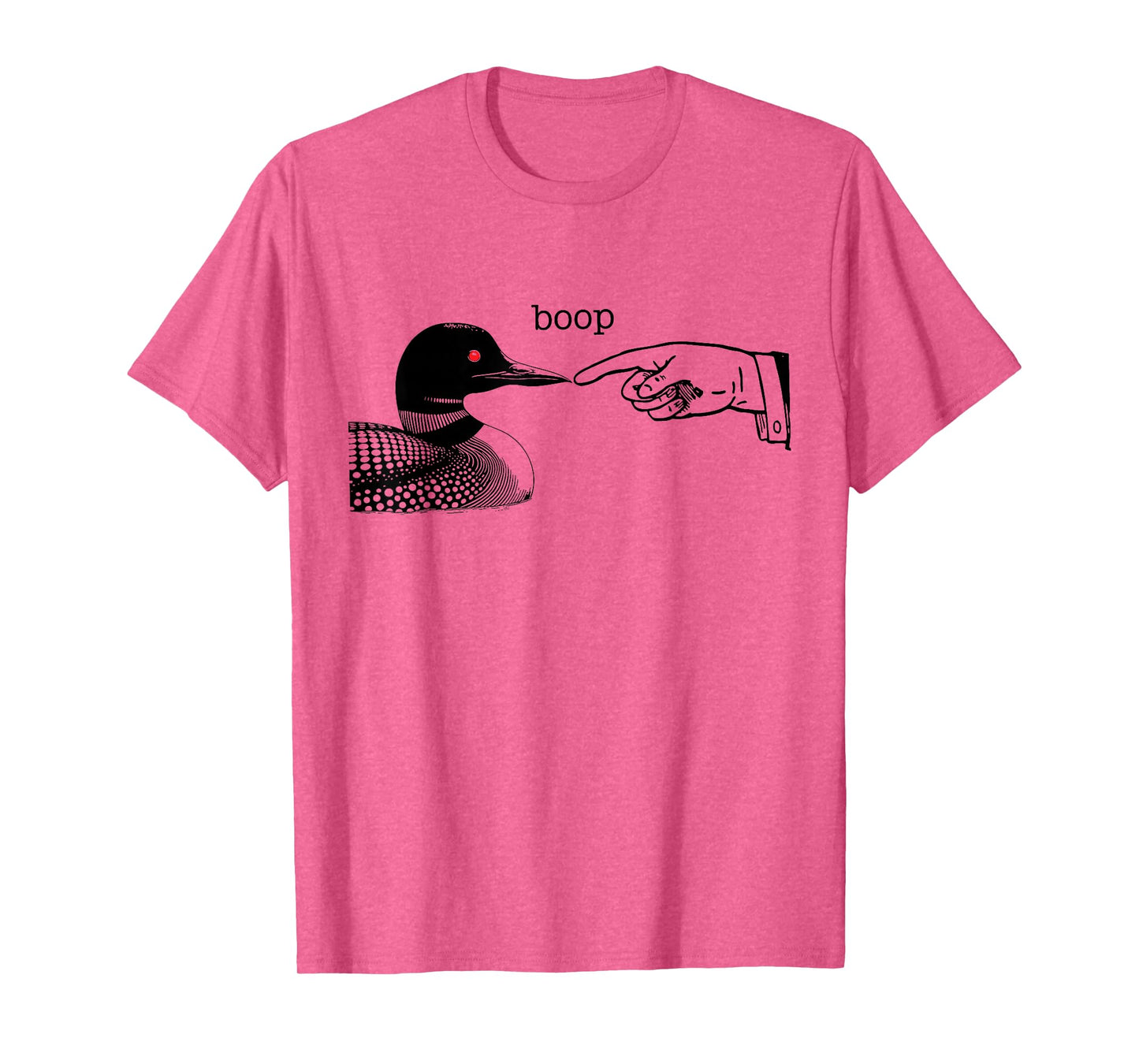 Loon Boop With Pointing Hand Human - Water Bird Loon Lovers T-Shirt