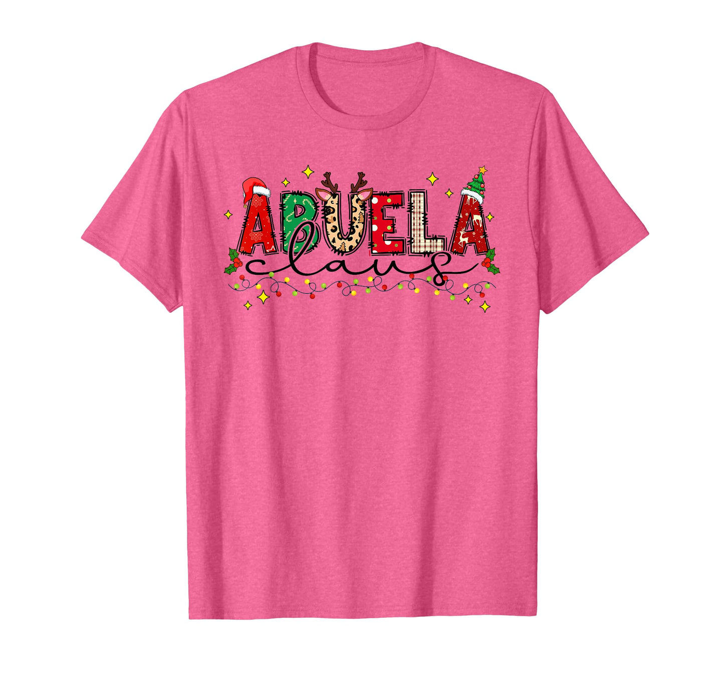 Abuela Claus Christmas Family Matching Pajamas Funny Xmas T-Shirt