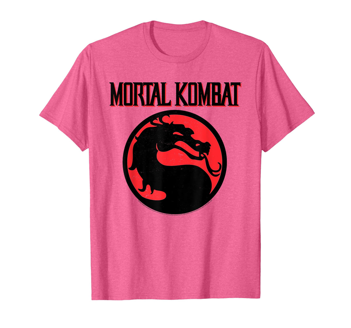 Mortal Kombat Vintage Black and Red Dragon Logo Video Game T-Shirt