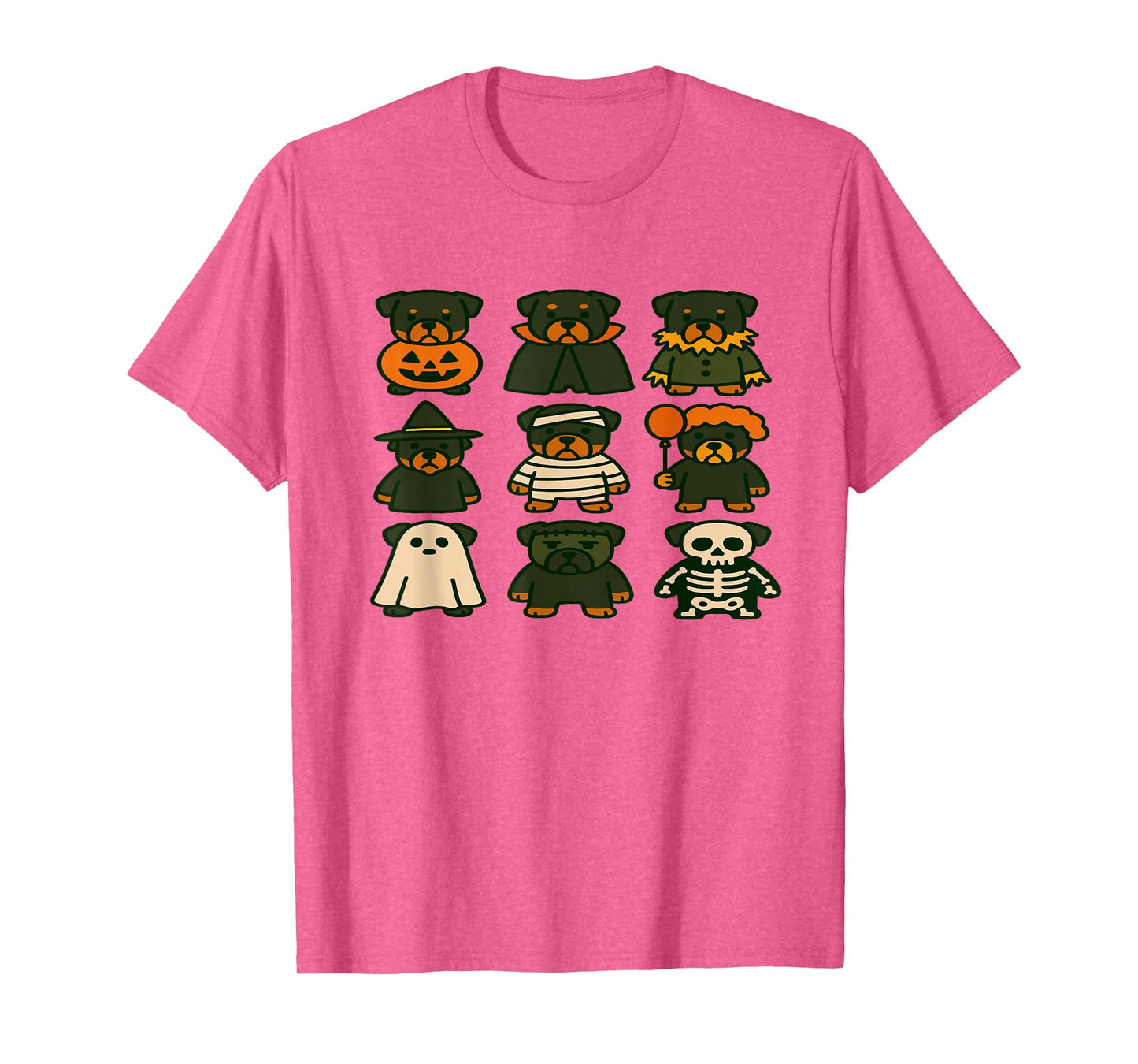 Rottweiler Halloween Costume Funny Scary Dog Ghost Witch T-Shirt