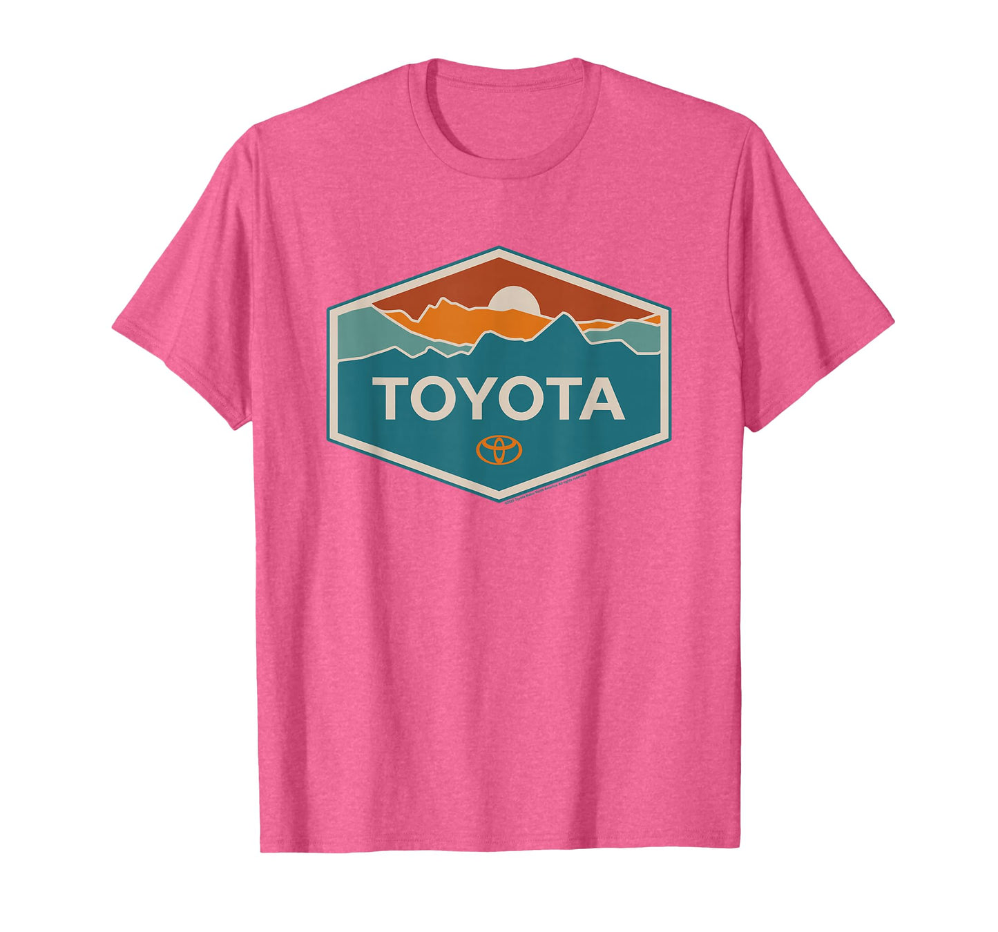 Toyota Iconic Landscape Retro Colors Big Chest Logo T-Shirt