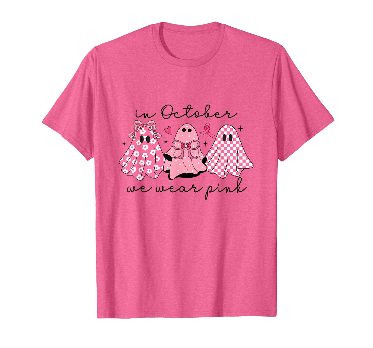 In October We Wear Pink Cute Ghost Women's T-Shirt