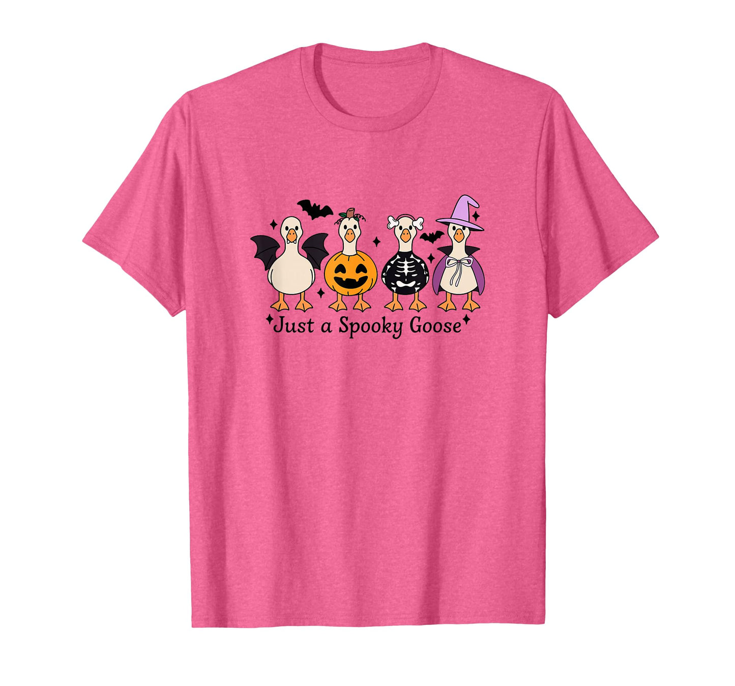 Just a Spooky Goose Silly Halloween Geese Cartoon Design T-Shirt
