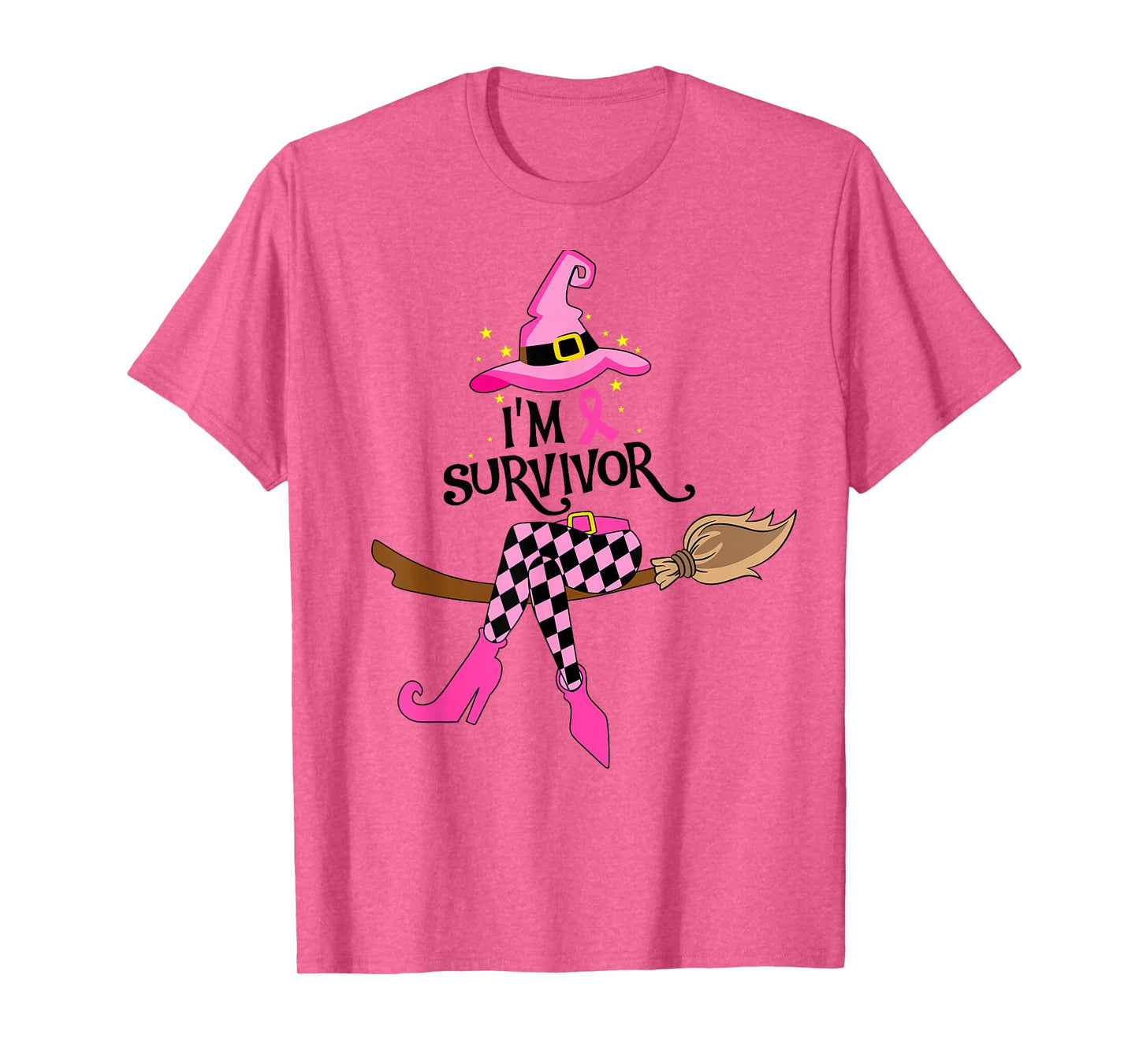 Halloween Witch I'm A Survivor Breast Cancer Warrior Women T-Shirt
