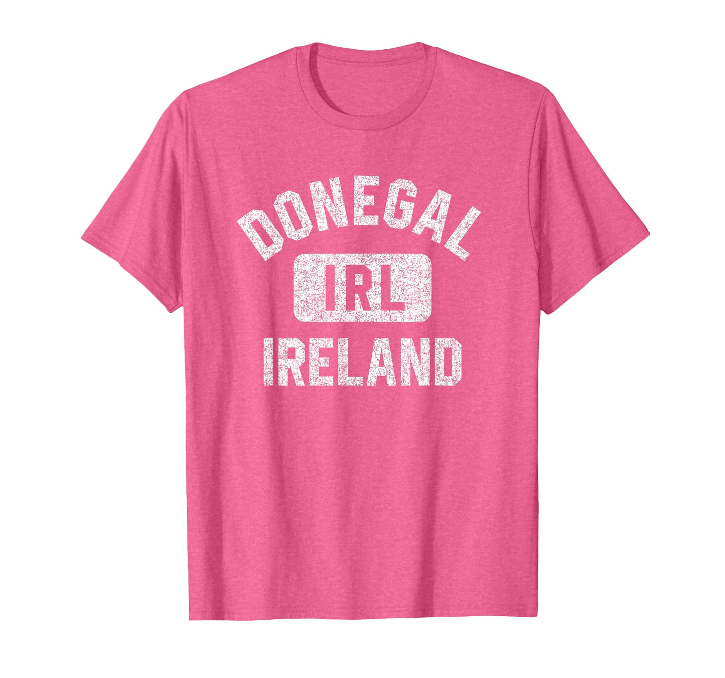 Donegal Ireland IRL Gym Style Green w Distressed White Print T-Shirt