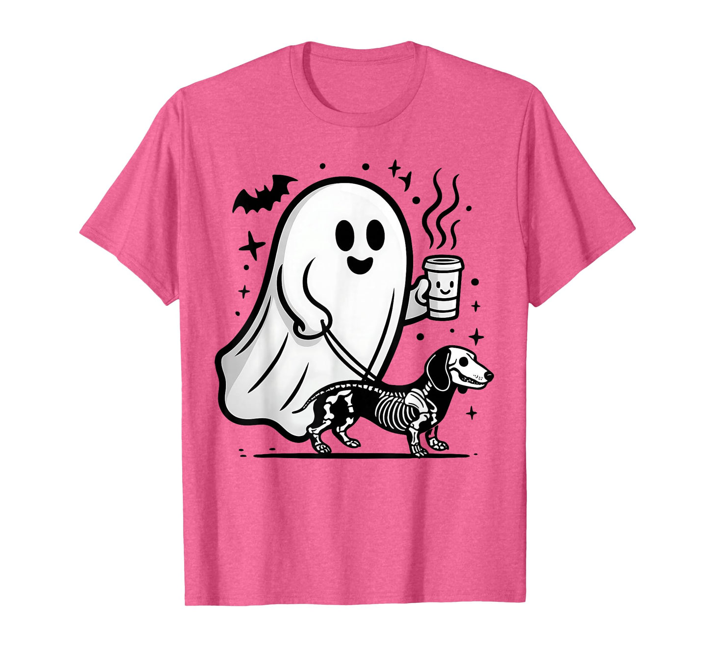 Dachshund Ghost Halloween Spooky Season Weenie Dog Funny T-Shirt