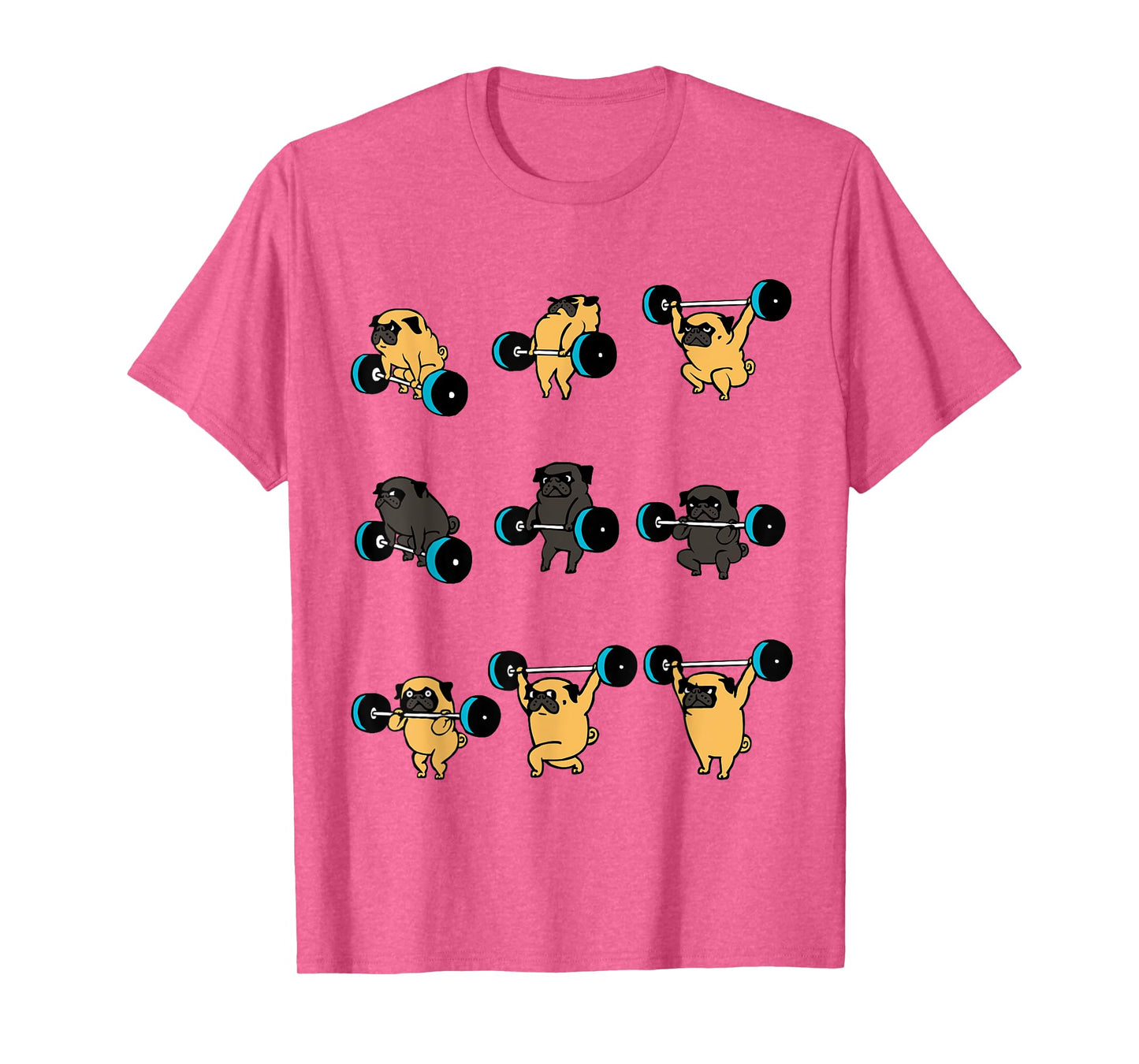 Lifting Pug Gym T- shirt by Huebucket T-Shirt