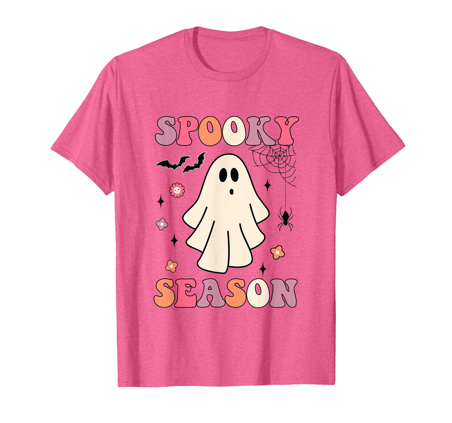 Groovy Halloween Cute Ghost Spooky Season T-Shirt