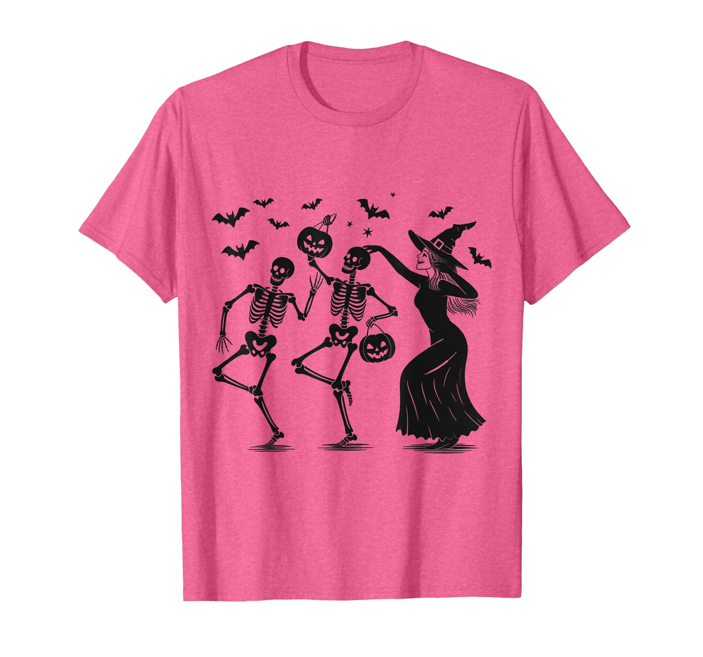Dancing Skeletons & Witch Halloween Party Design T-Shirt
