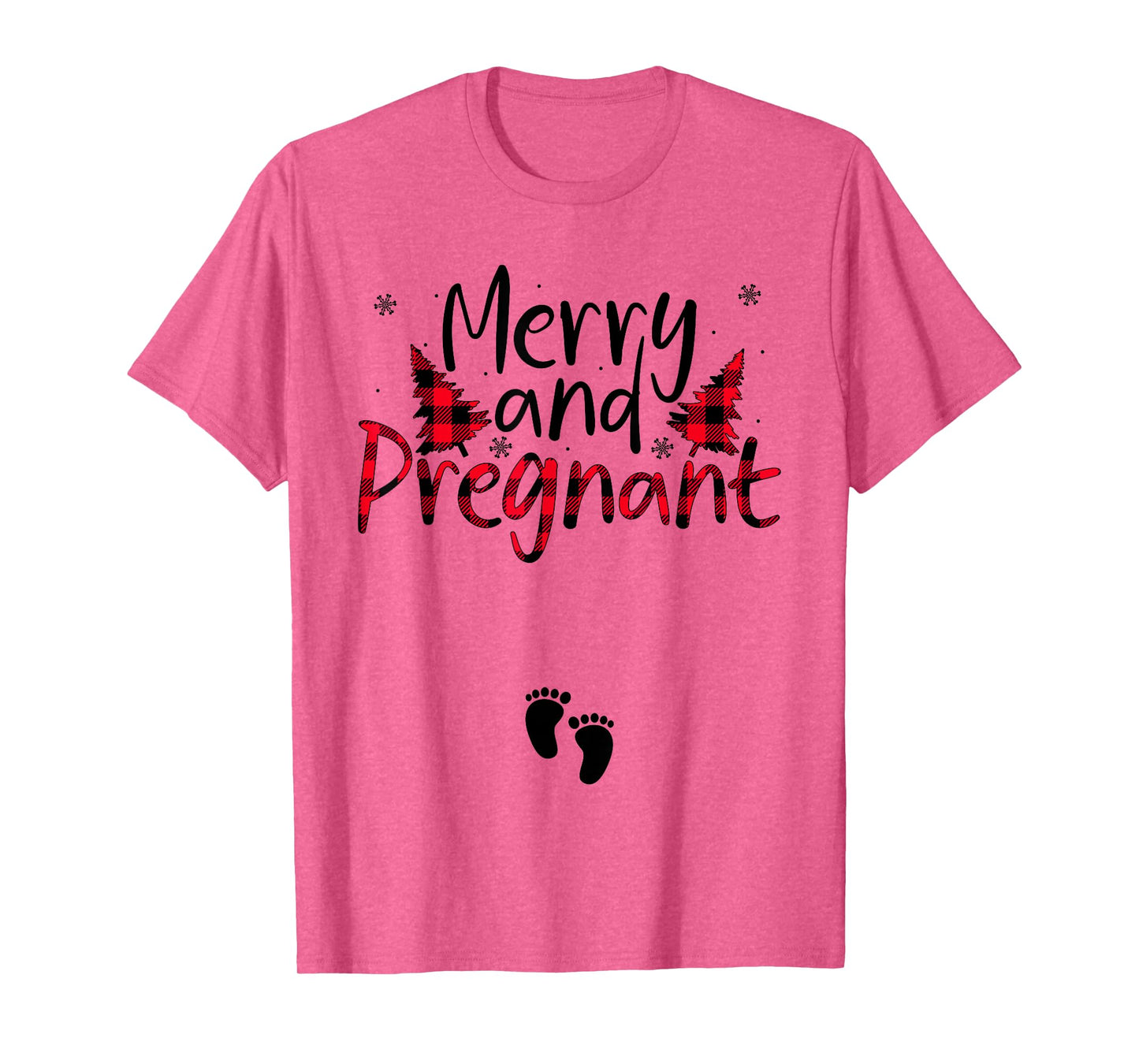 Merry and Pregnant Xmas Pregnancy Announcement Christmas T-Shirt