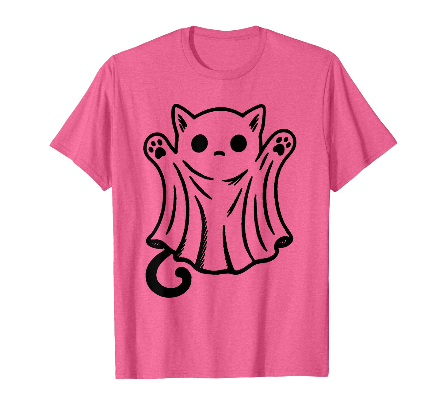 Ghost Cat Meme Funny Halloween Men Women Kids T-Shirt