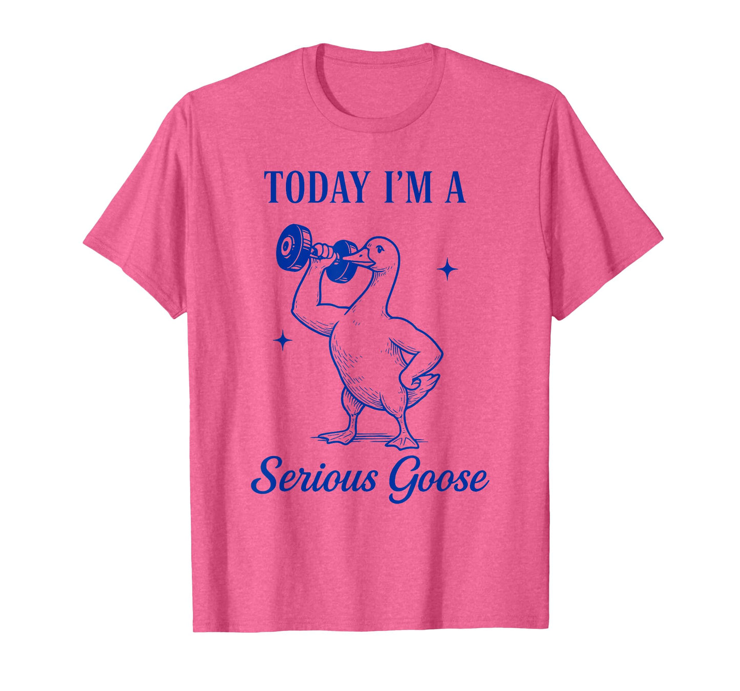 today i'm a serious goose funny dumbbell gym fitnes T-Shirt