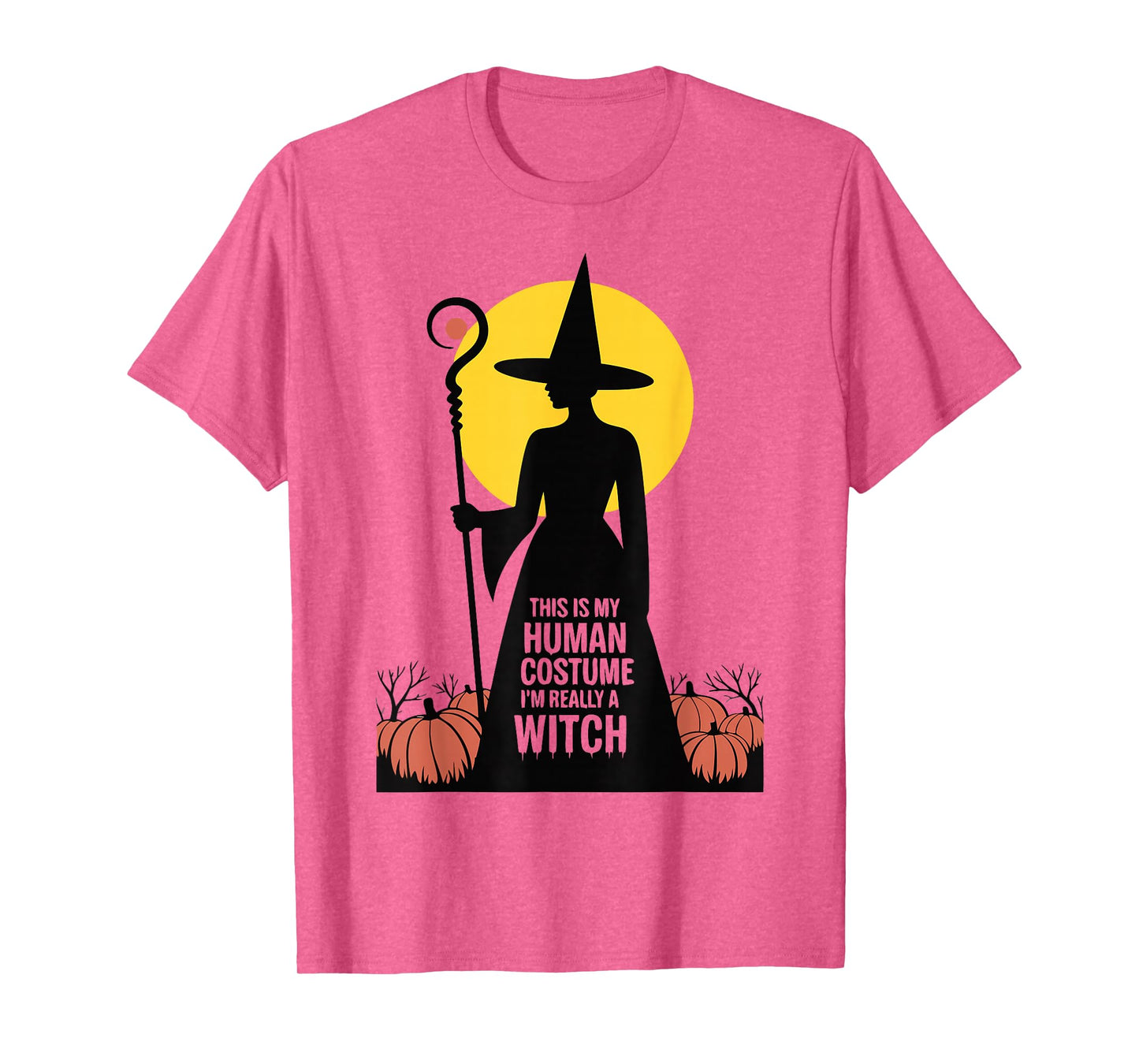 Halloween This is My Human Costume Witch Funny Spooky T-Shirt