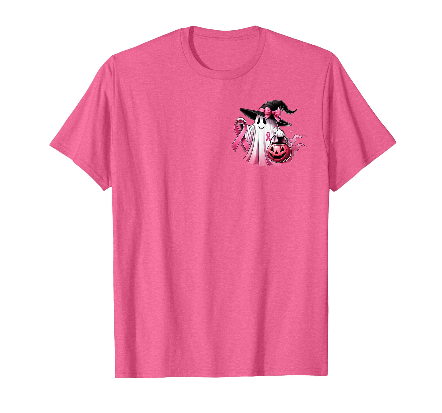 in October We Wear Pink, Ghost Witch, Breast Cancer Awarenes T-Shirt