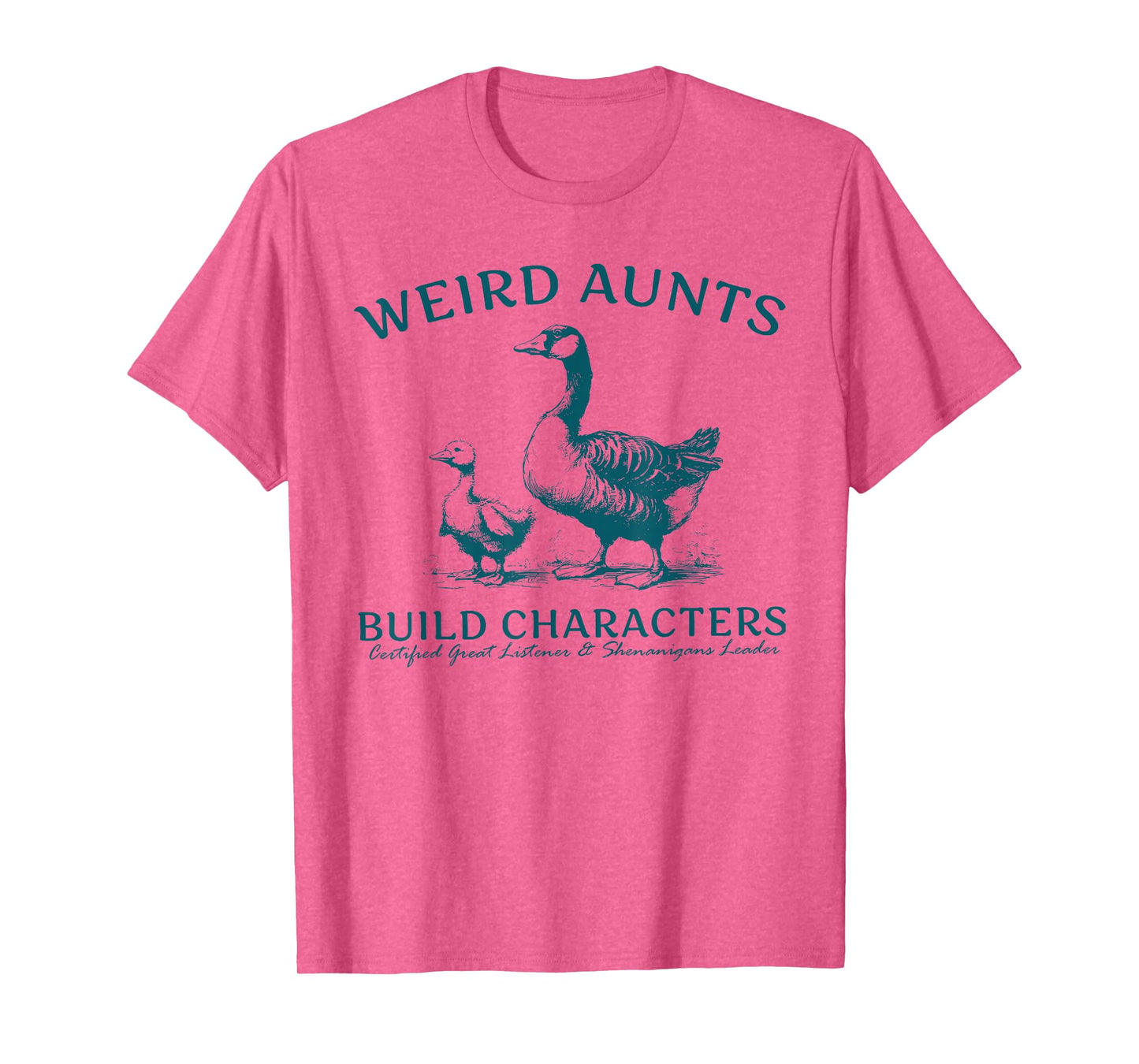 Weird Aunt Builds Character Funny Silly Goose Aunt Sayings T-Shirt