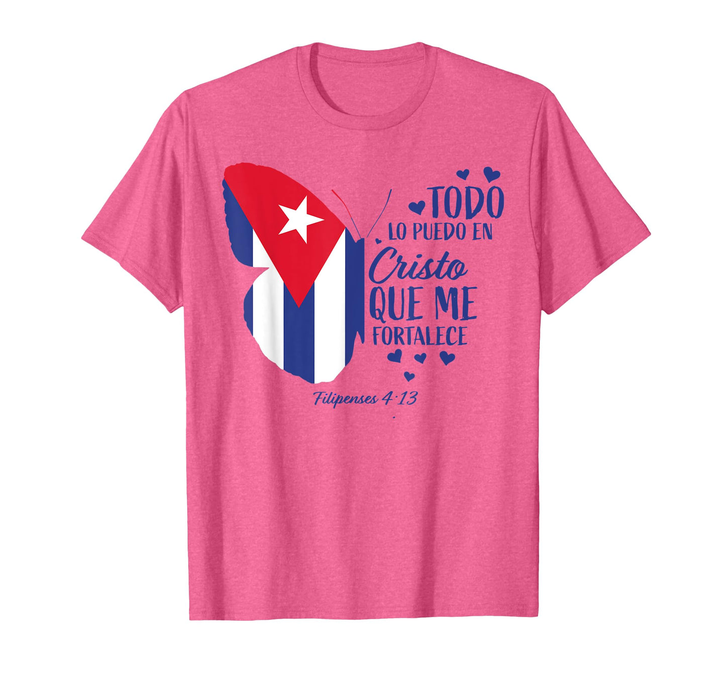 Regalos Cristianos Mujeres Mariposa Cristo Bandera Cubana T-Shirt