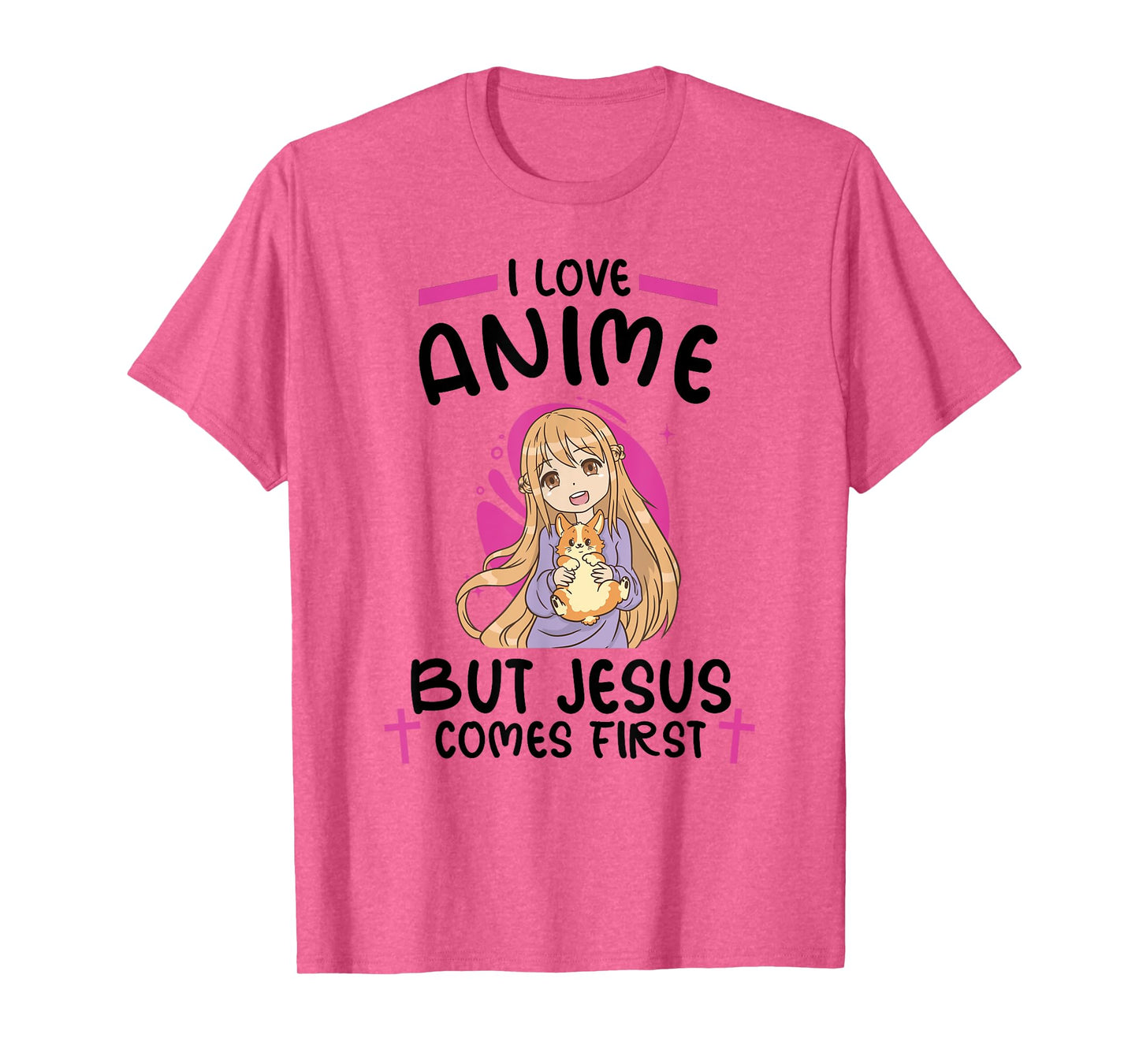 I Love Anime but Jesus Comes First T-Shirt