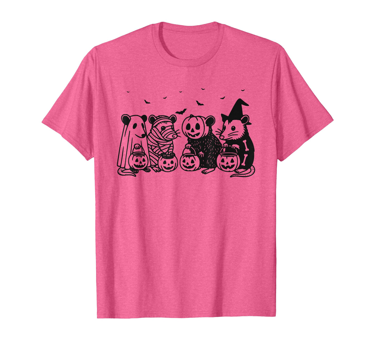 Halloween Opossum Squad Ghost, Mummy, Pumpkin & Witch T-Shirt