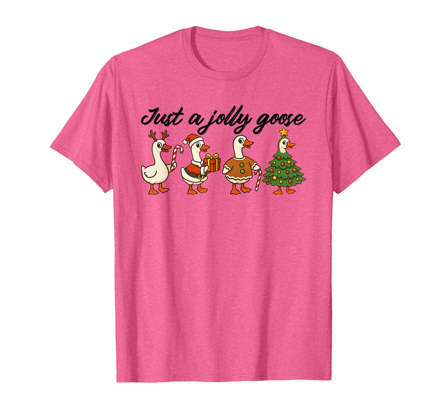 Funny Just A Jolly Goose Christmas Goose Duck Lover Pajama T-Shirt
