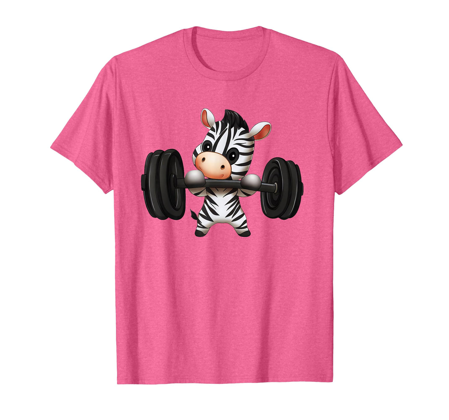 Zebra Barbell Workout Fitness Safari Design T-Shirt
